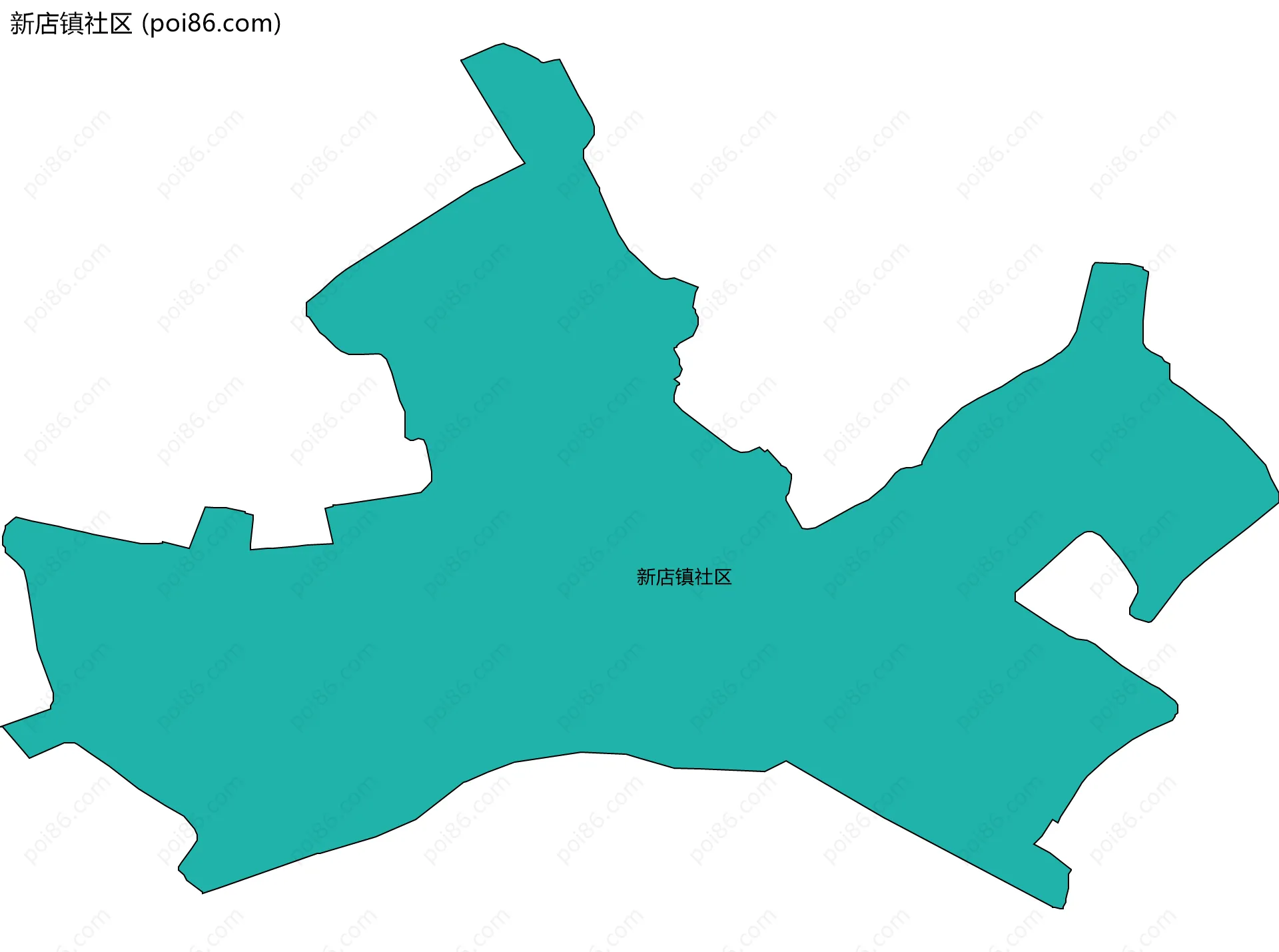 新店镇社区边界地图