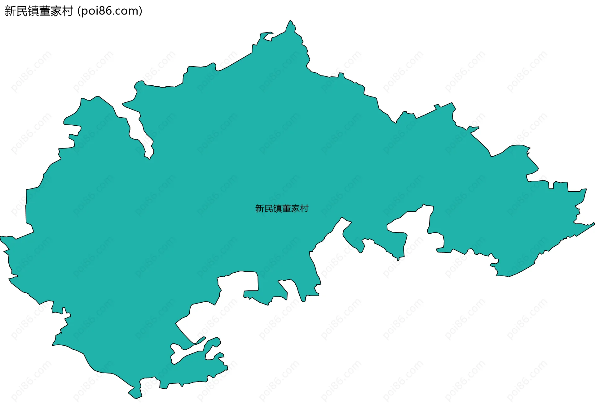 新民镇董家村边界地图
