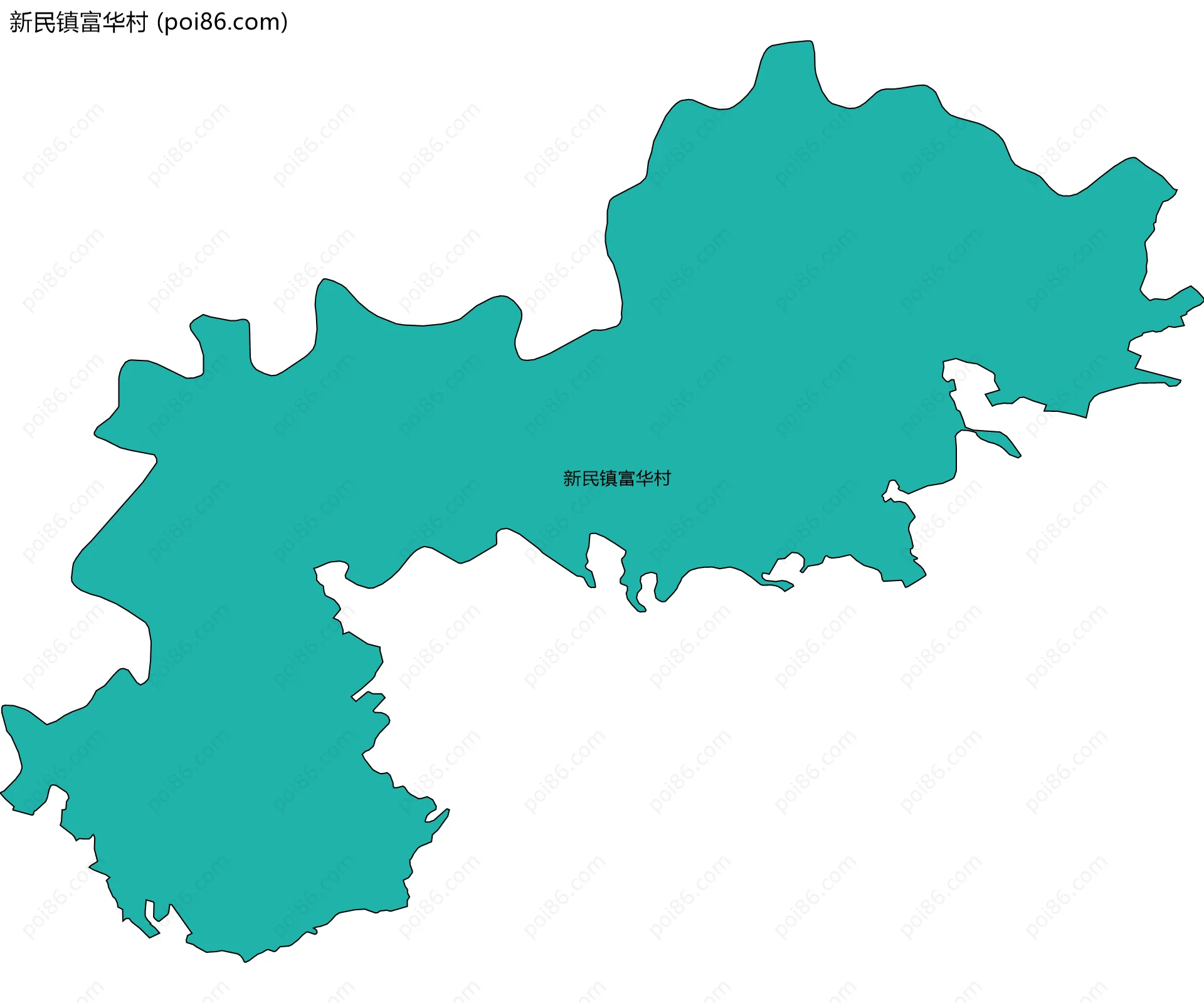 新民镇富华村边界地图