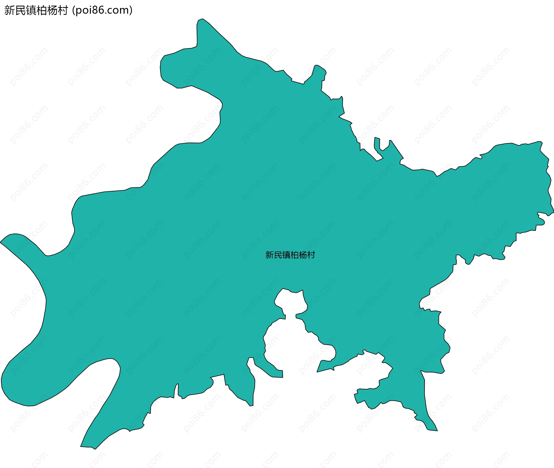 新民镇柏杨村边界地图