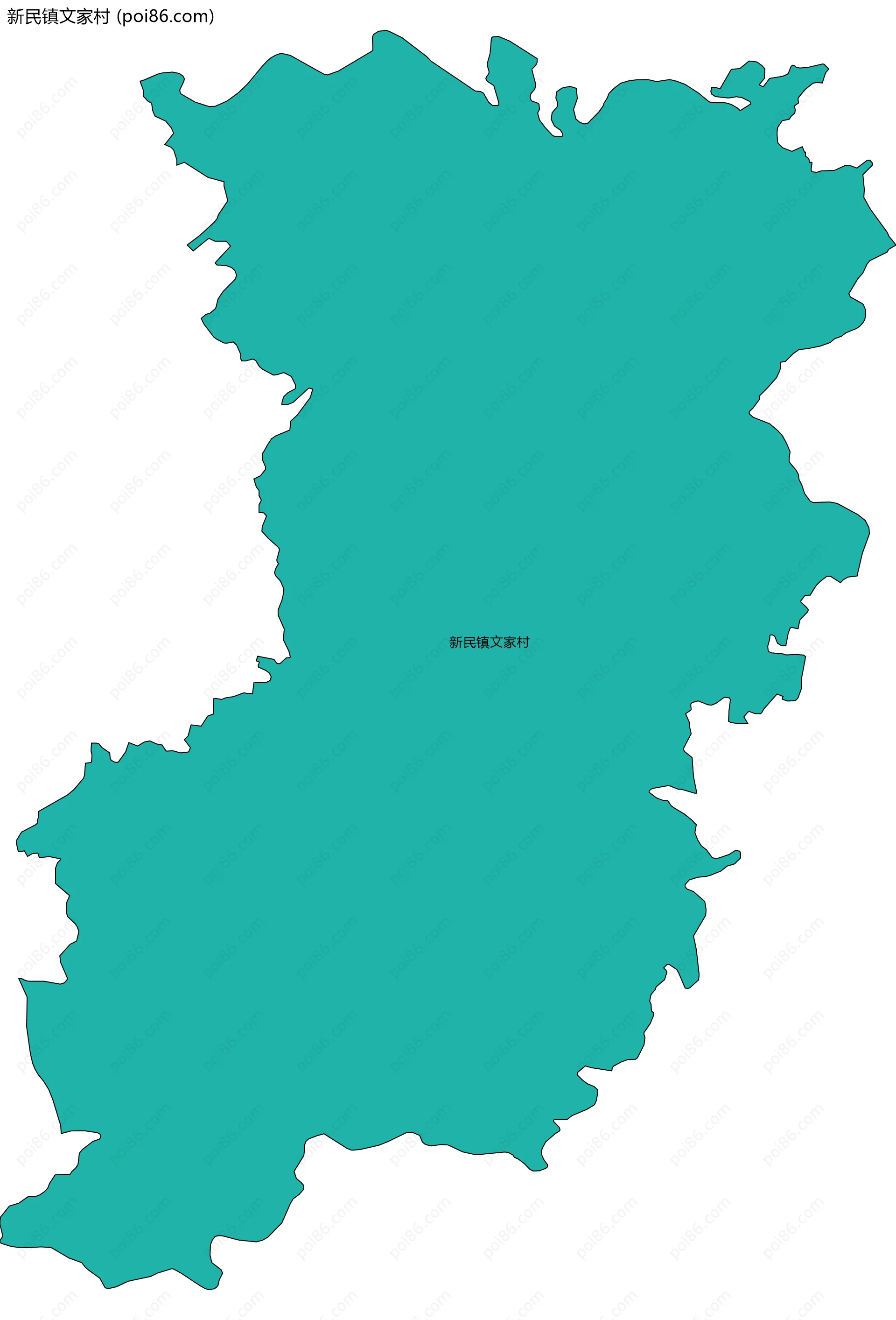 新民镇文家村边界地图