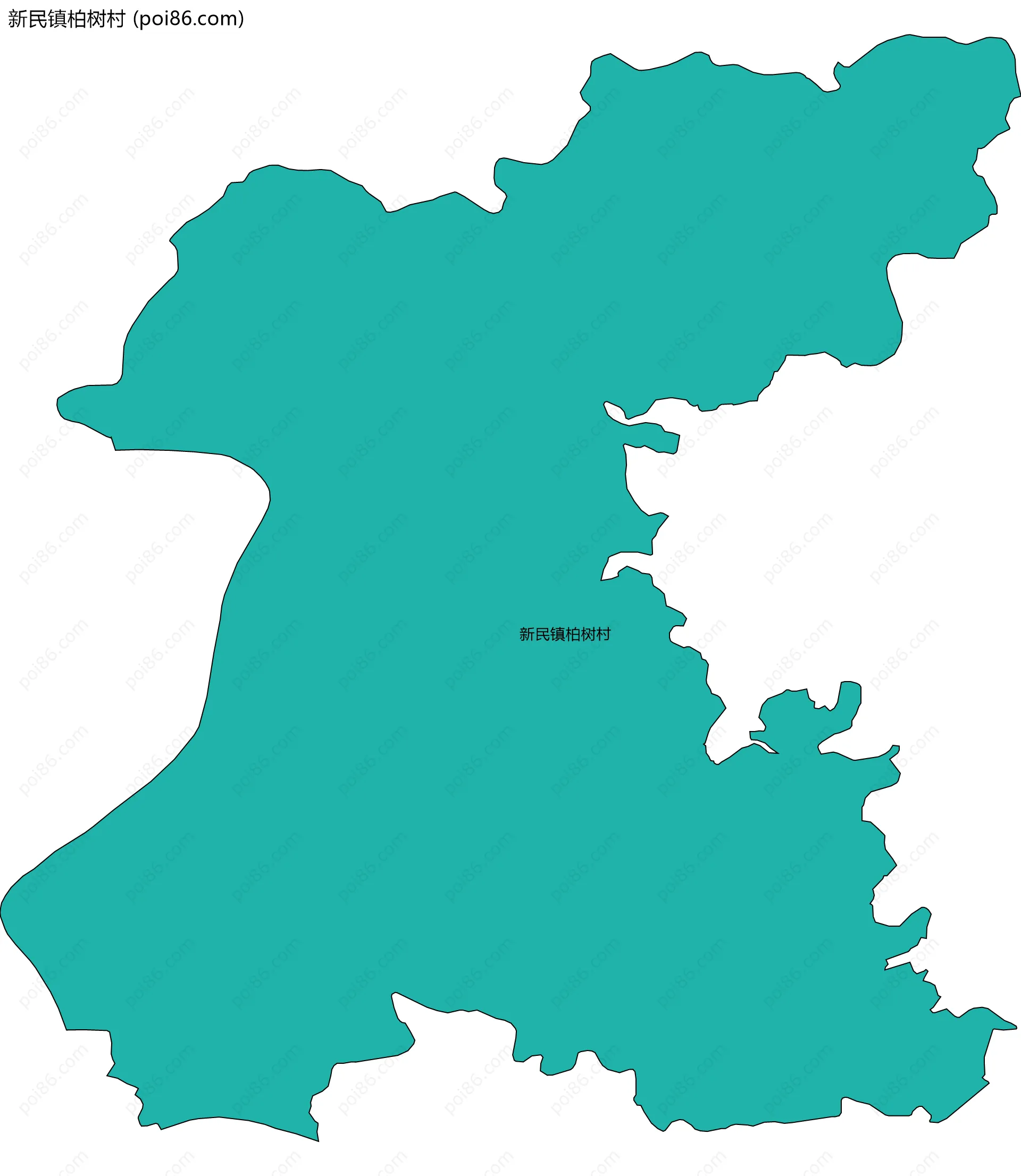 新民镇柏树村边界地图