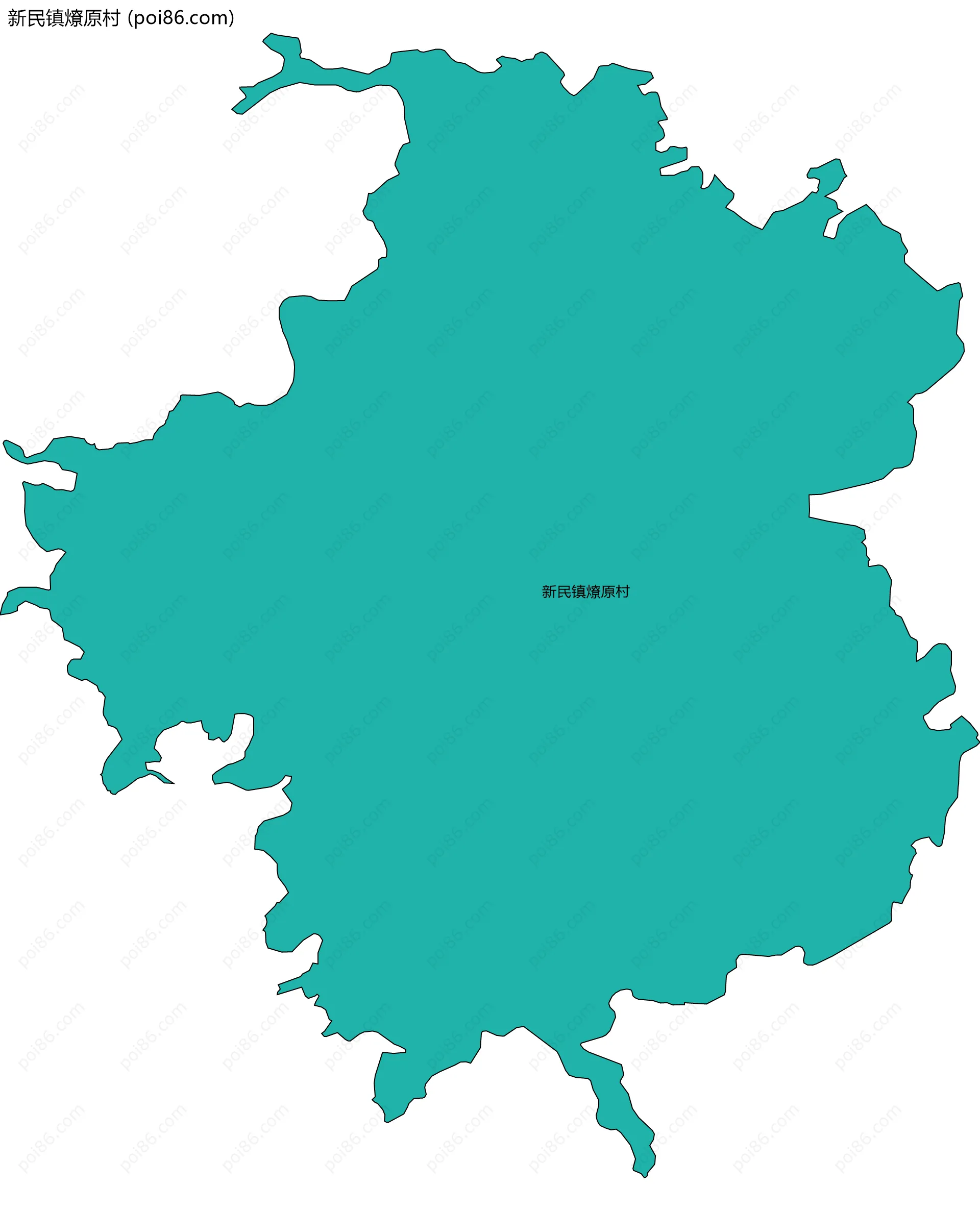 新民镇燎原村边界地图