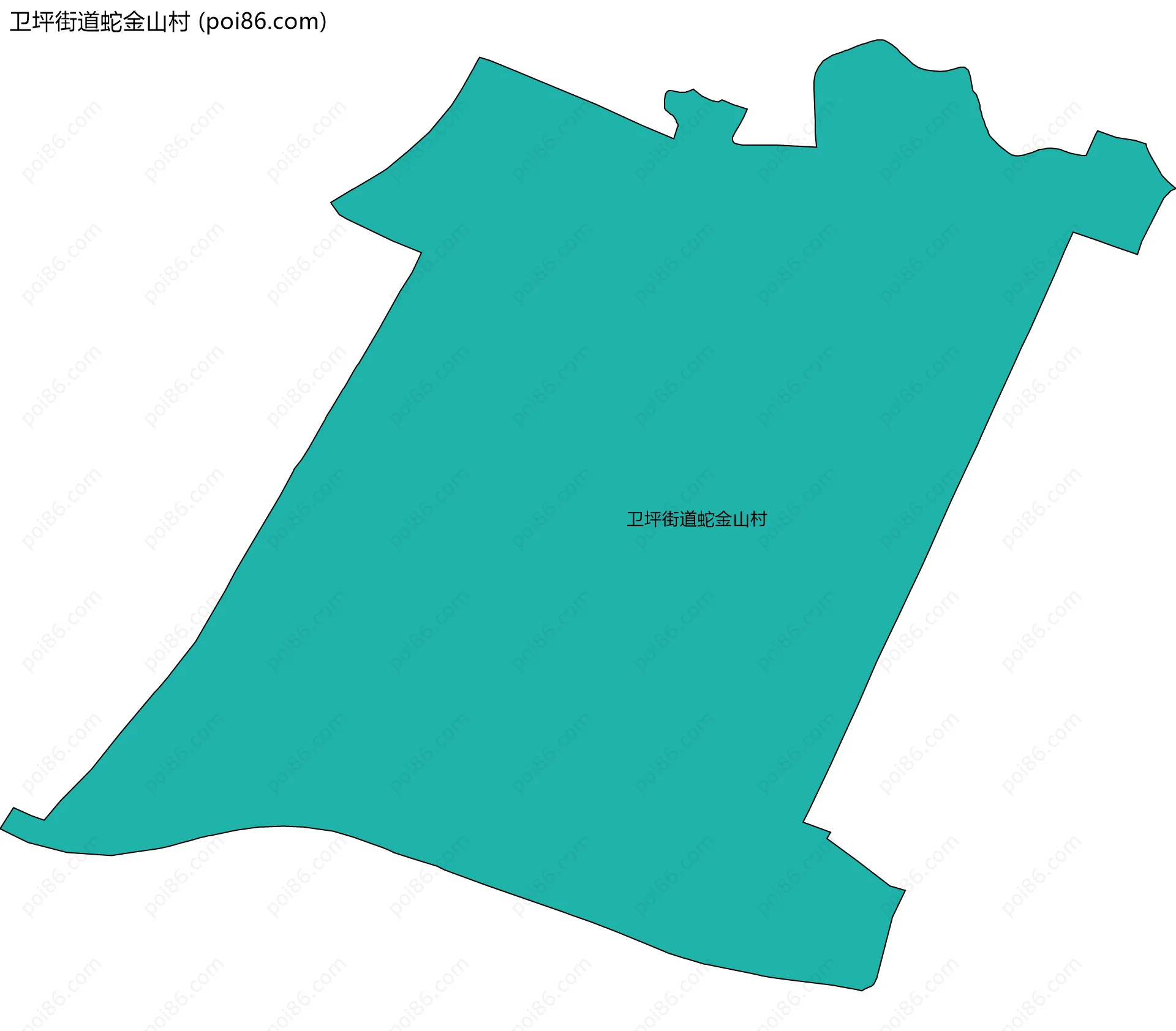卫坪街道蛇金山村边界地图