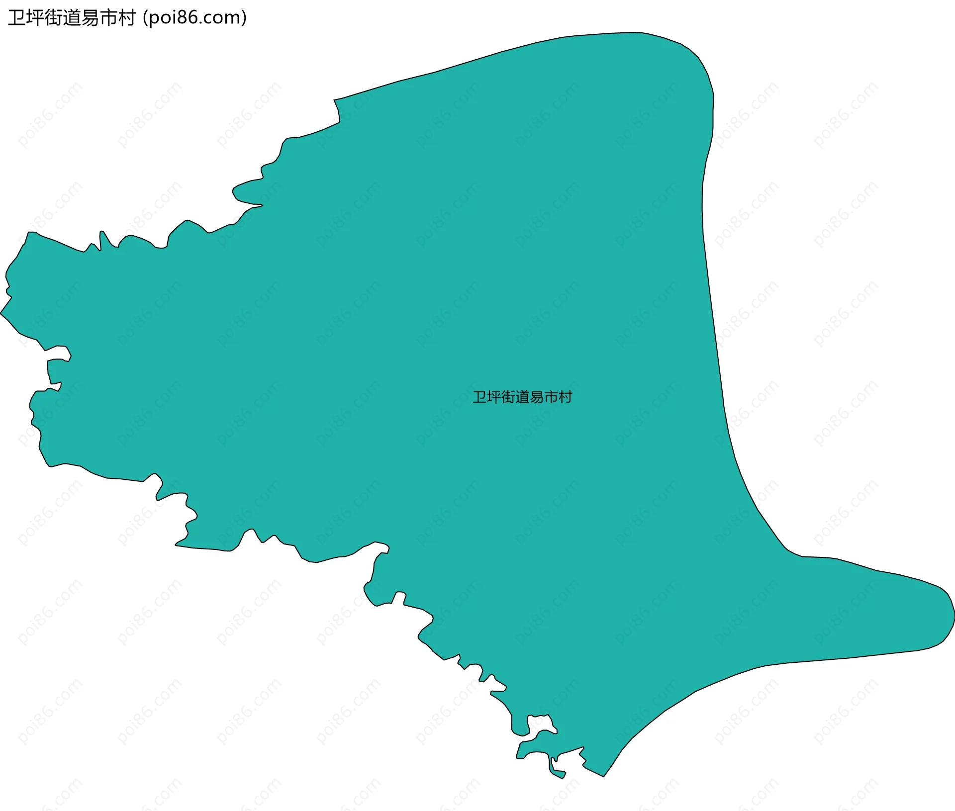 卫坪街道易市村边界地图