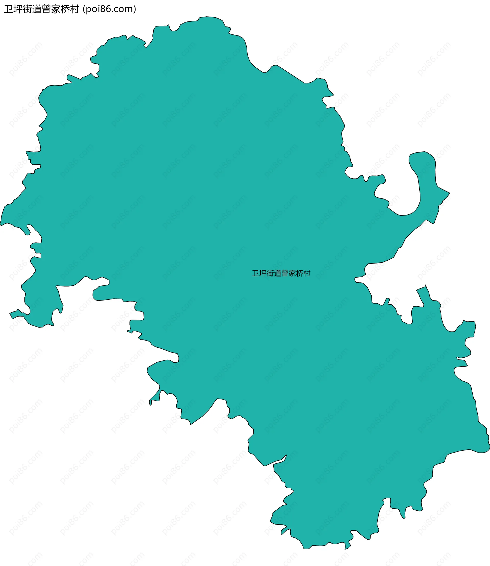 卫坪街道曾家桥村边界地图