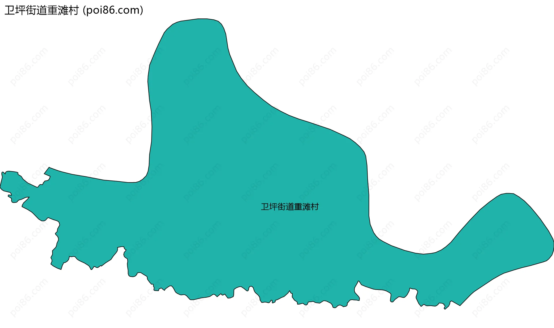 卫坪街道重滩村边界地图