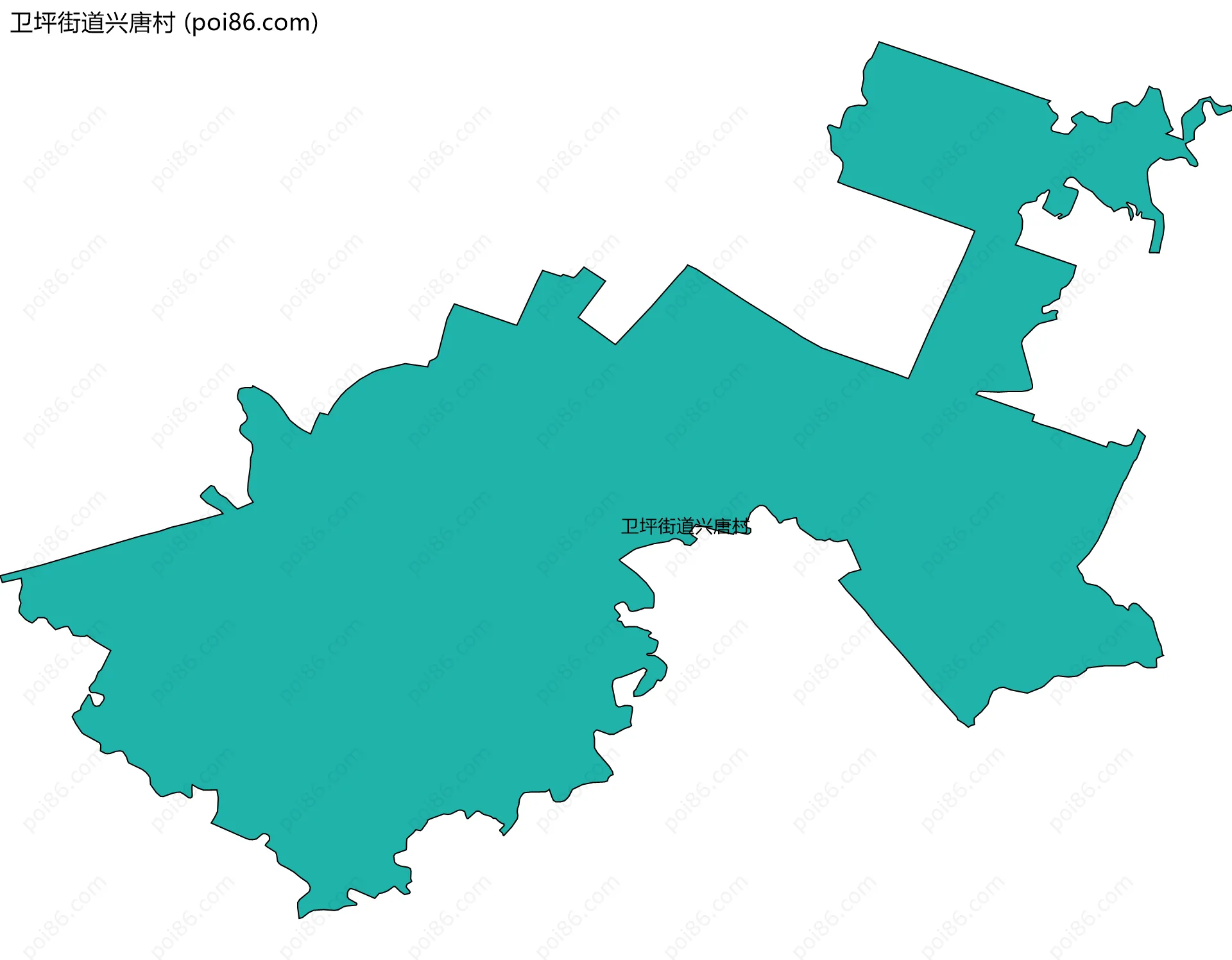 卫坪街道兴唐村边界地图
