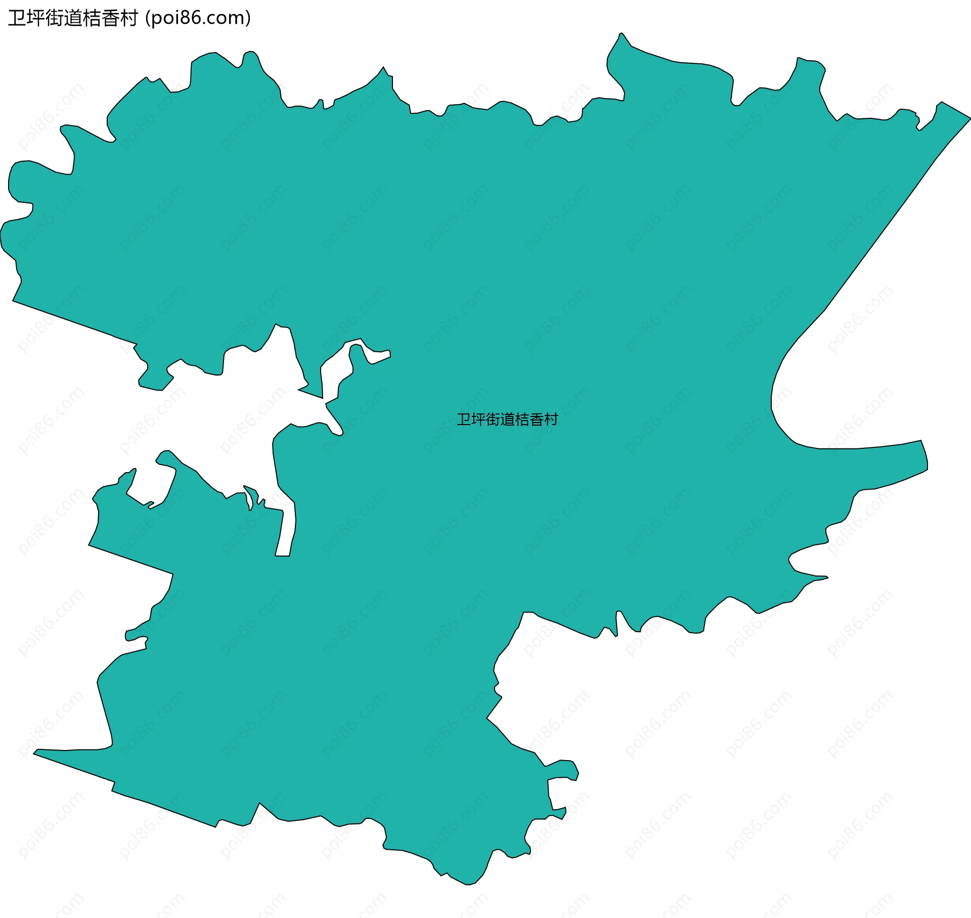 卫坪街道桔香村边界地图