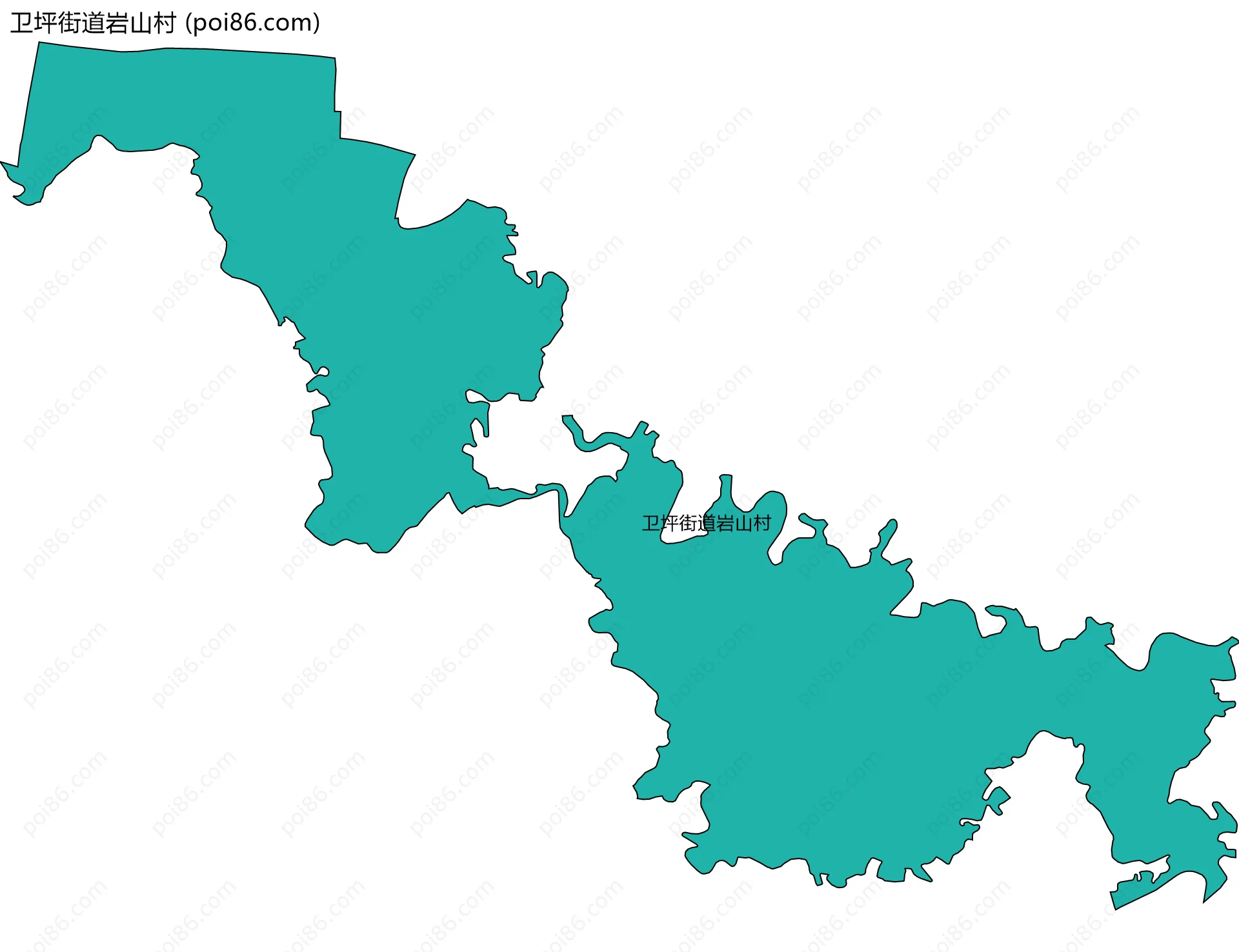 卫坪街道岩山村边界地图
