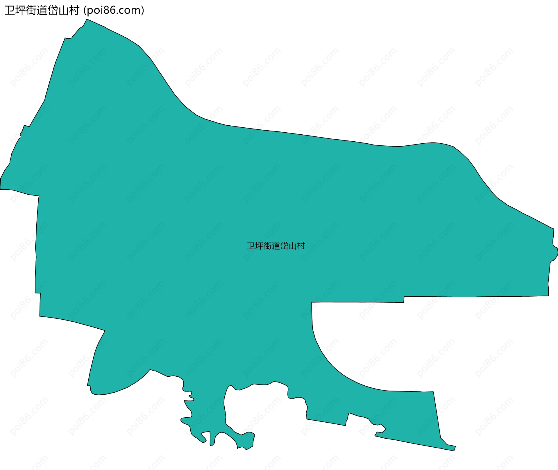 卫坪街道岱山村边界地图