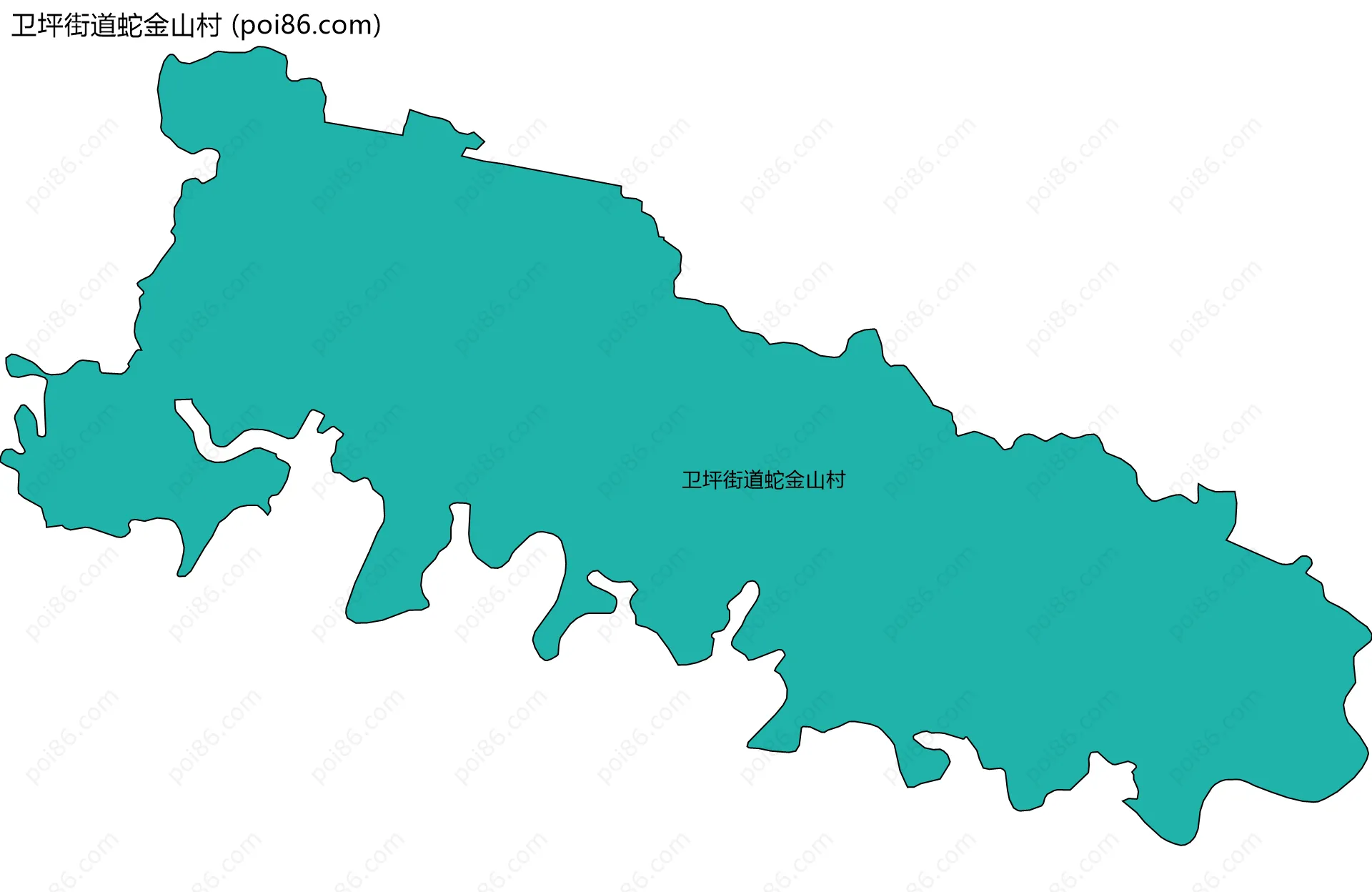 卫坪街道蛇金山村边界地图