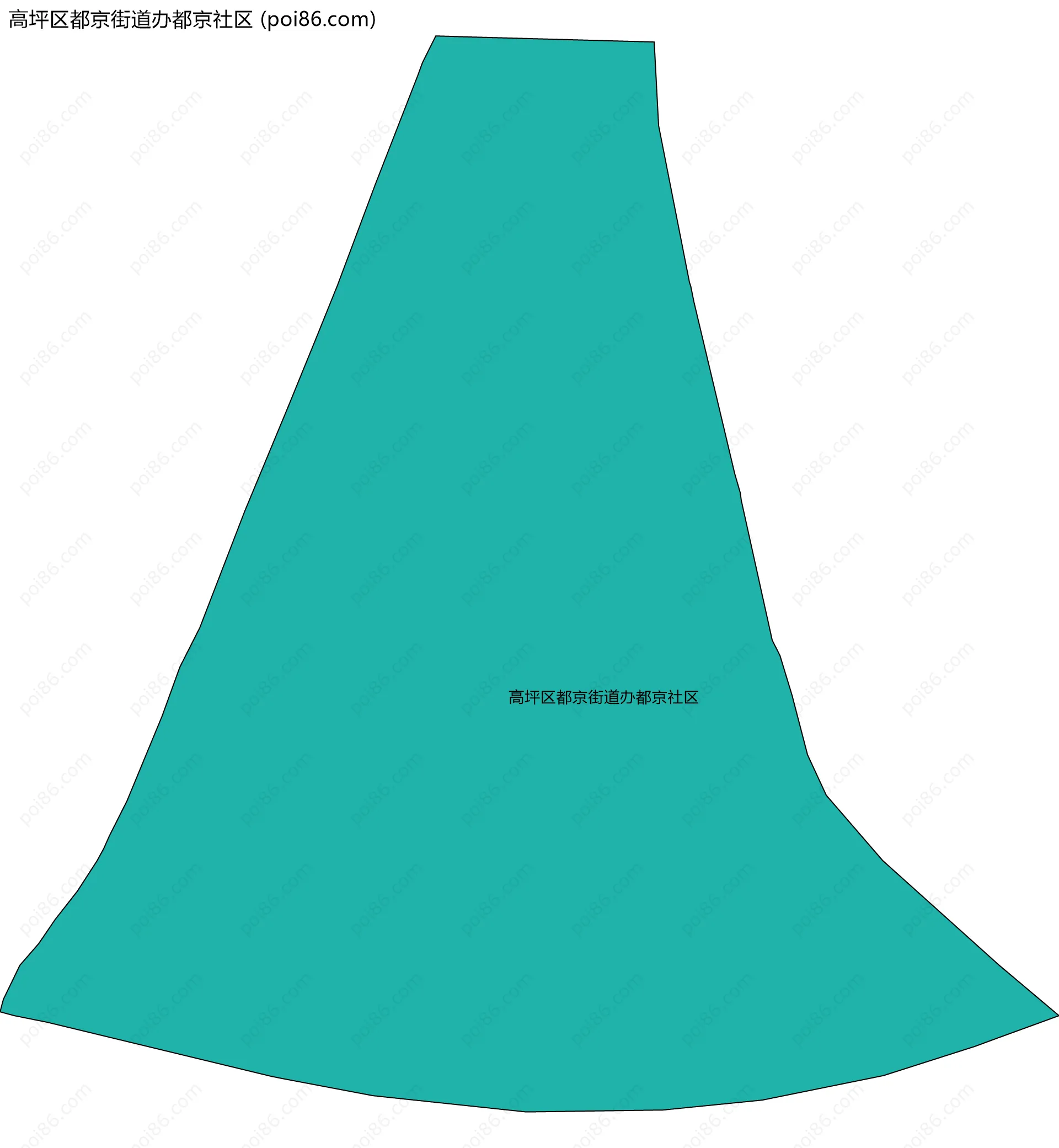 高坪区都京街道办都京社区边界地图