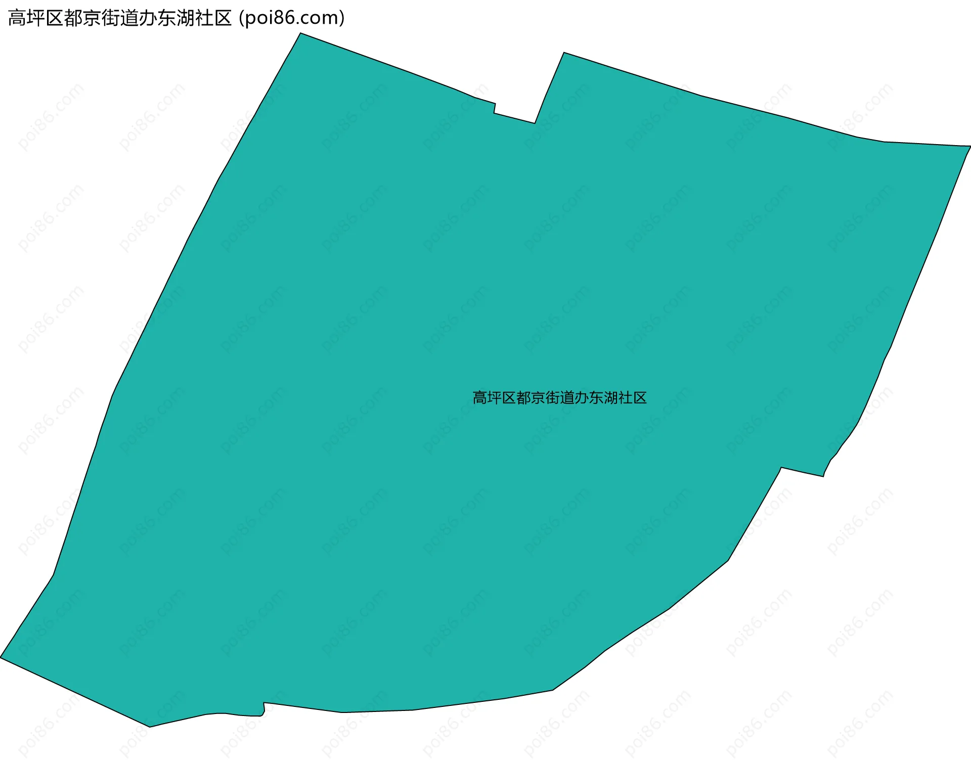 高坪区都京街道办东湖社区边界地图