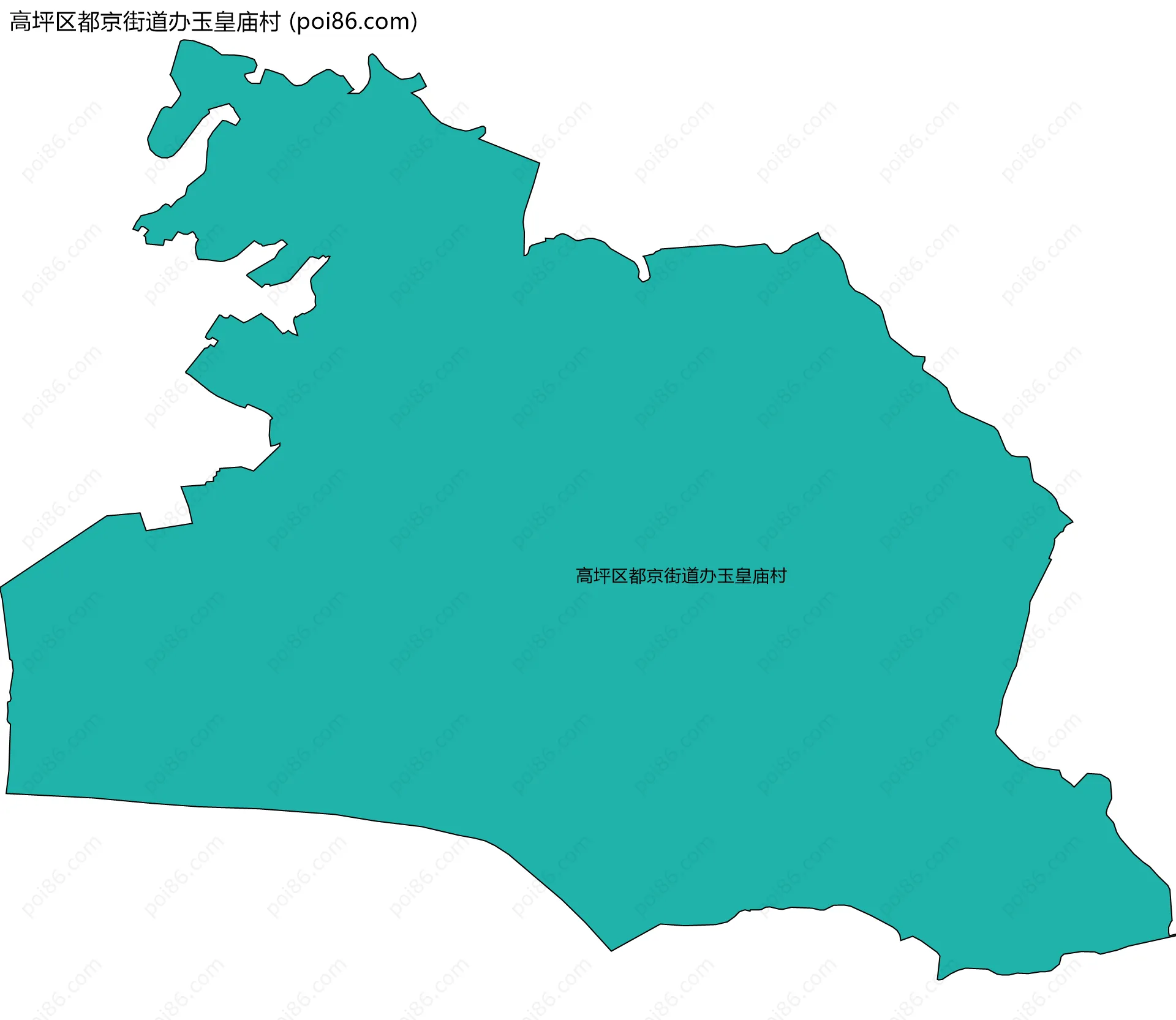高坪区都京街道办玉皇庙村边界地图