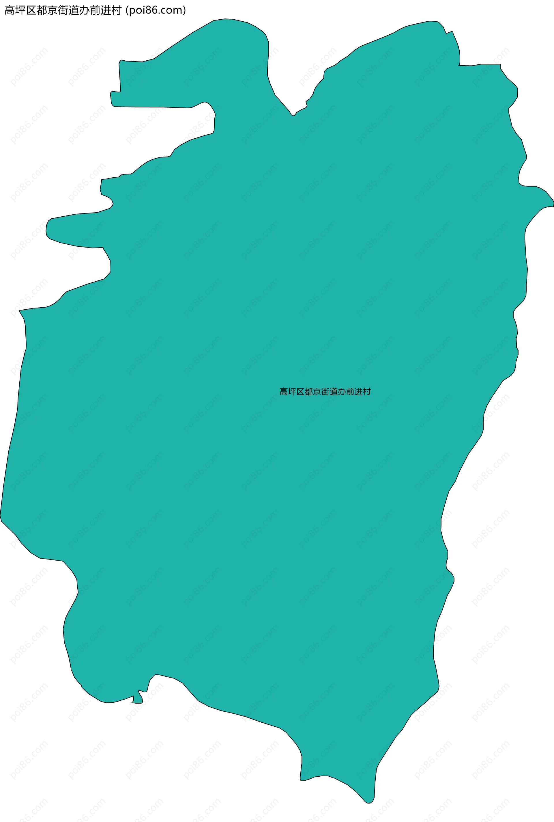 高坪区都京街道办前进村边界地图