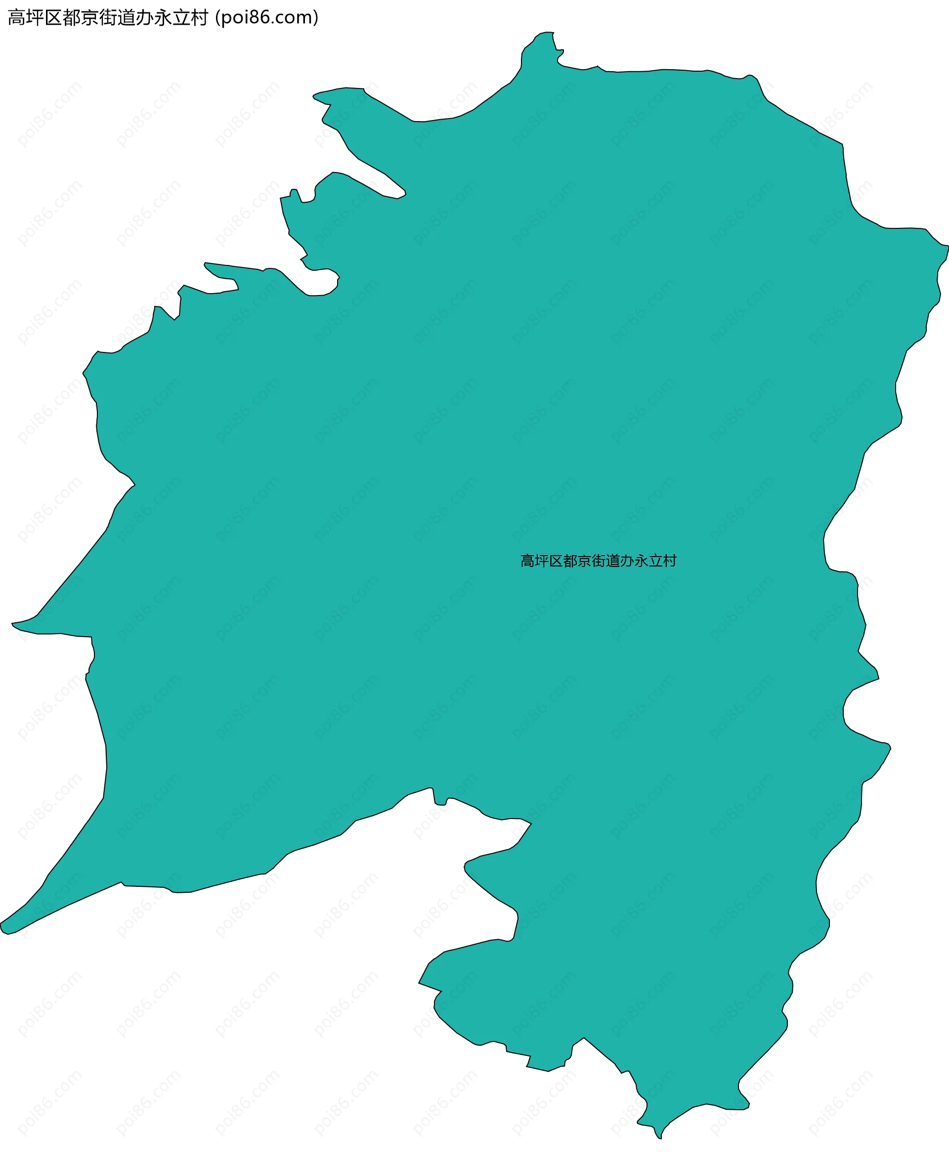 高坪区都京街道办永立村边界地图