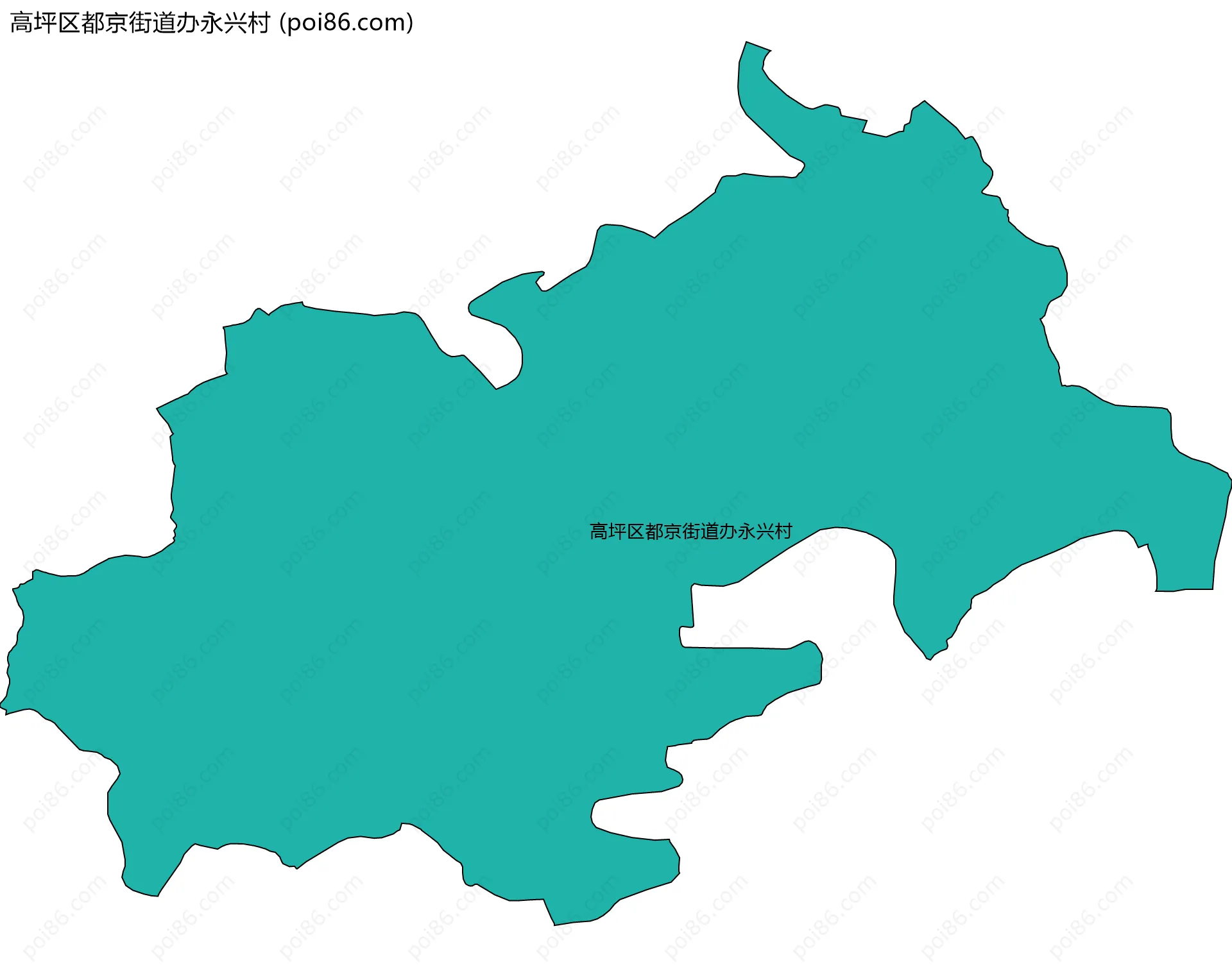 高坪区都京街道办永兴村边界地图