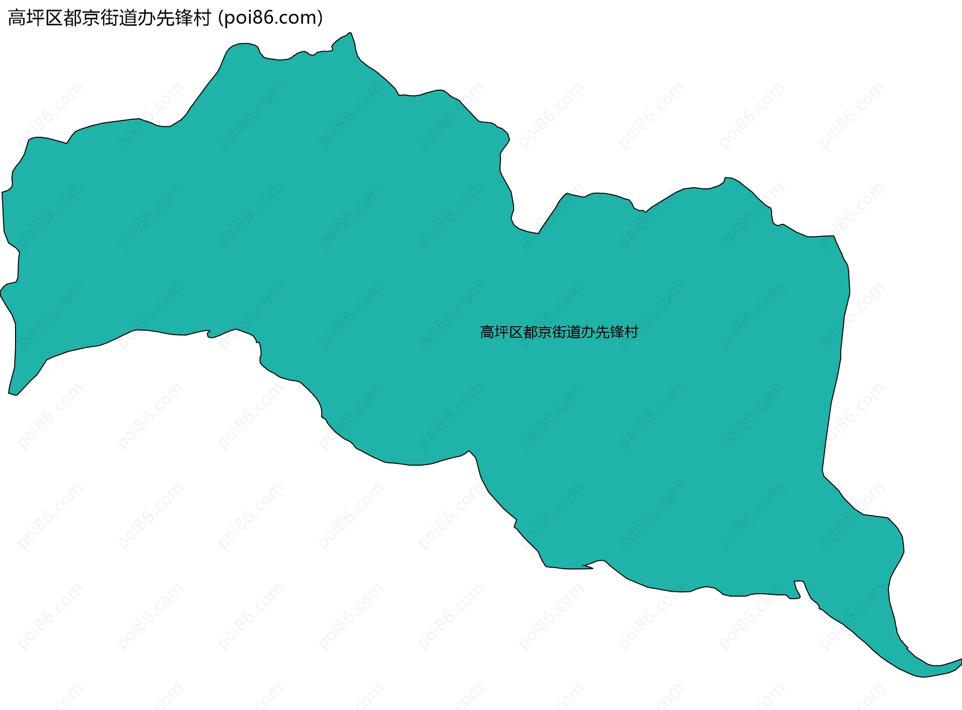 高坪区都京街道办先锋村边界地图