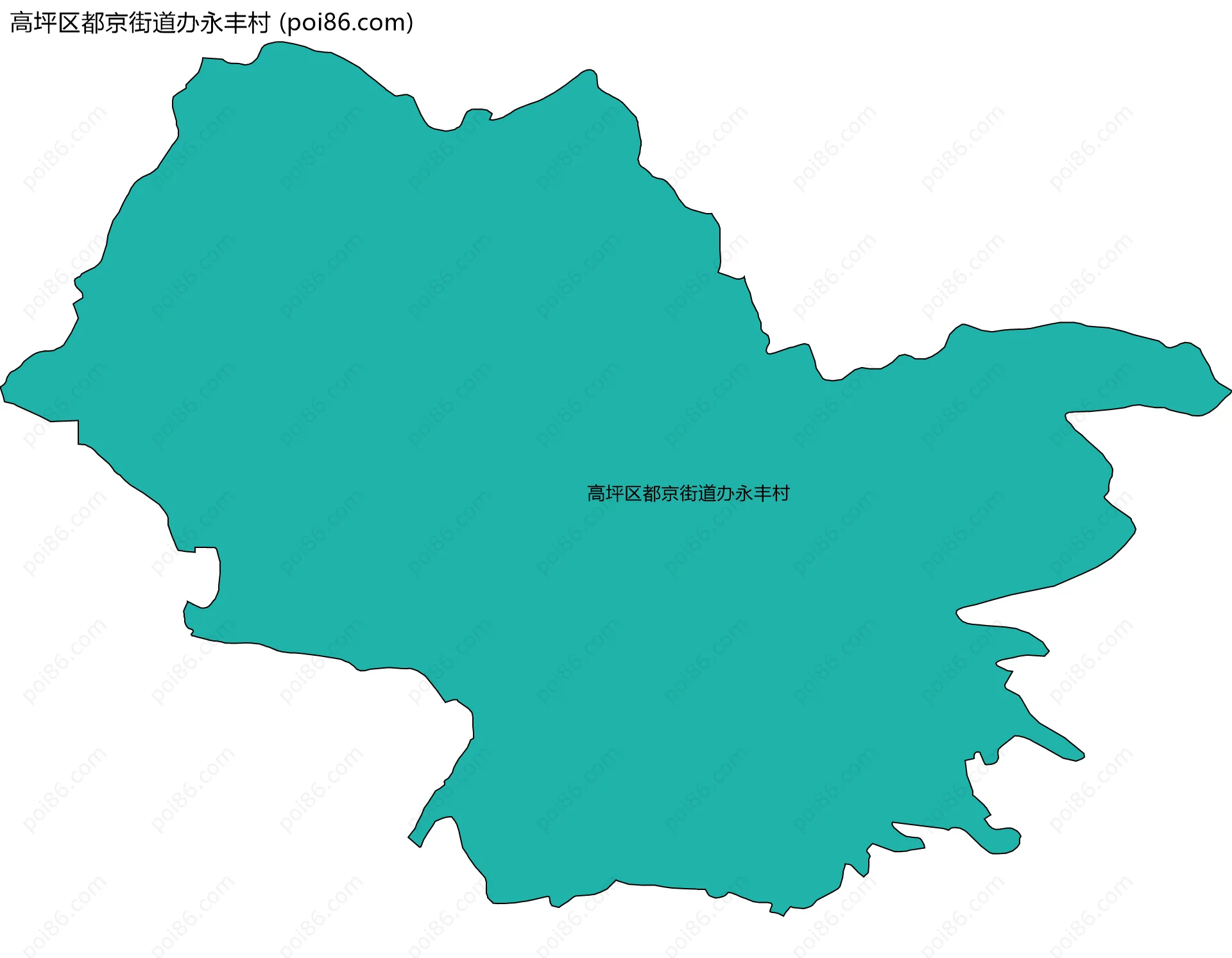 高坪区都京街道办永丰村边界地图