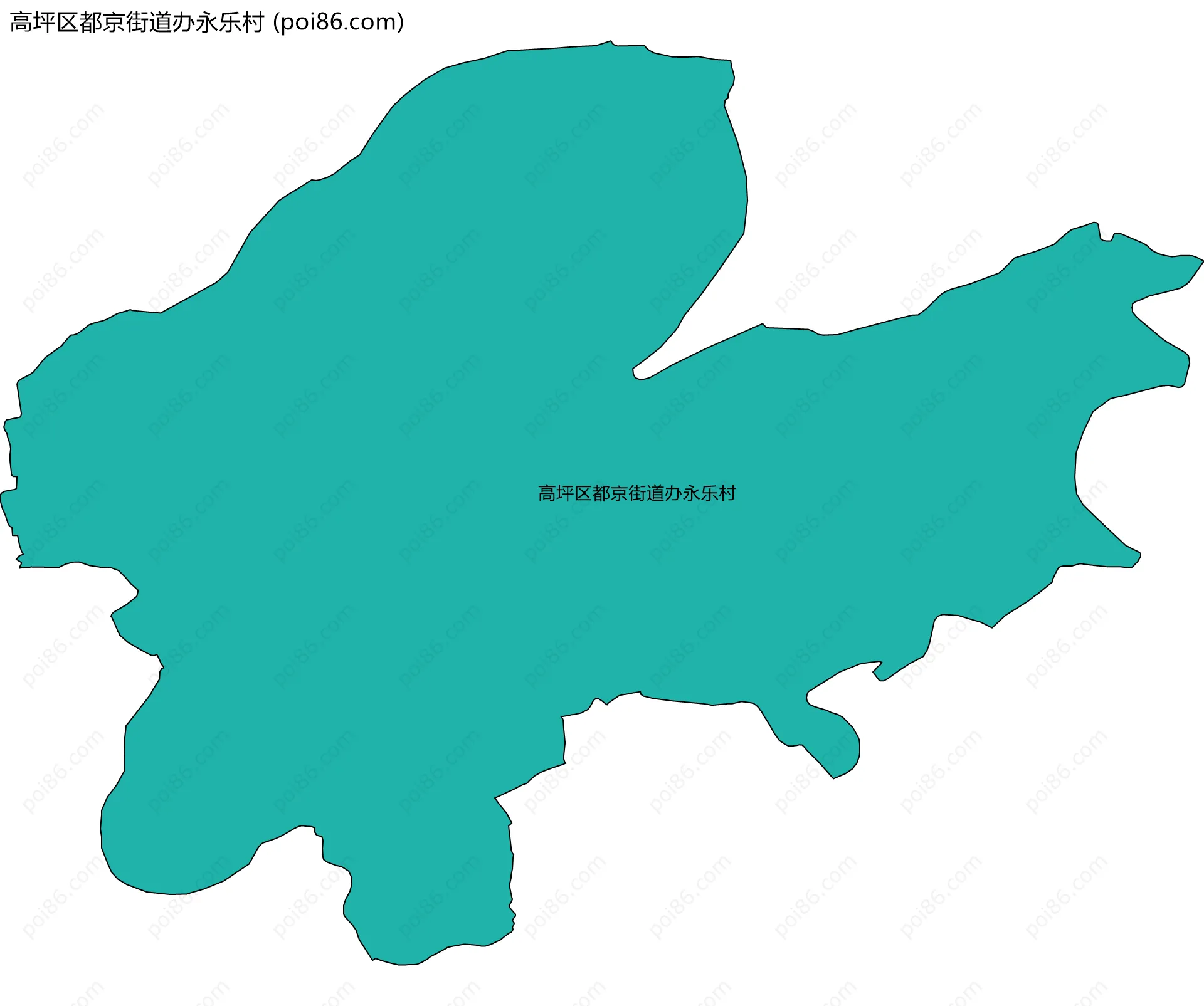 高坪区都京街道办永乐村边界地图