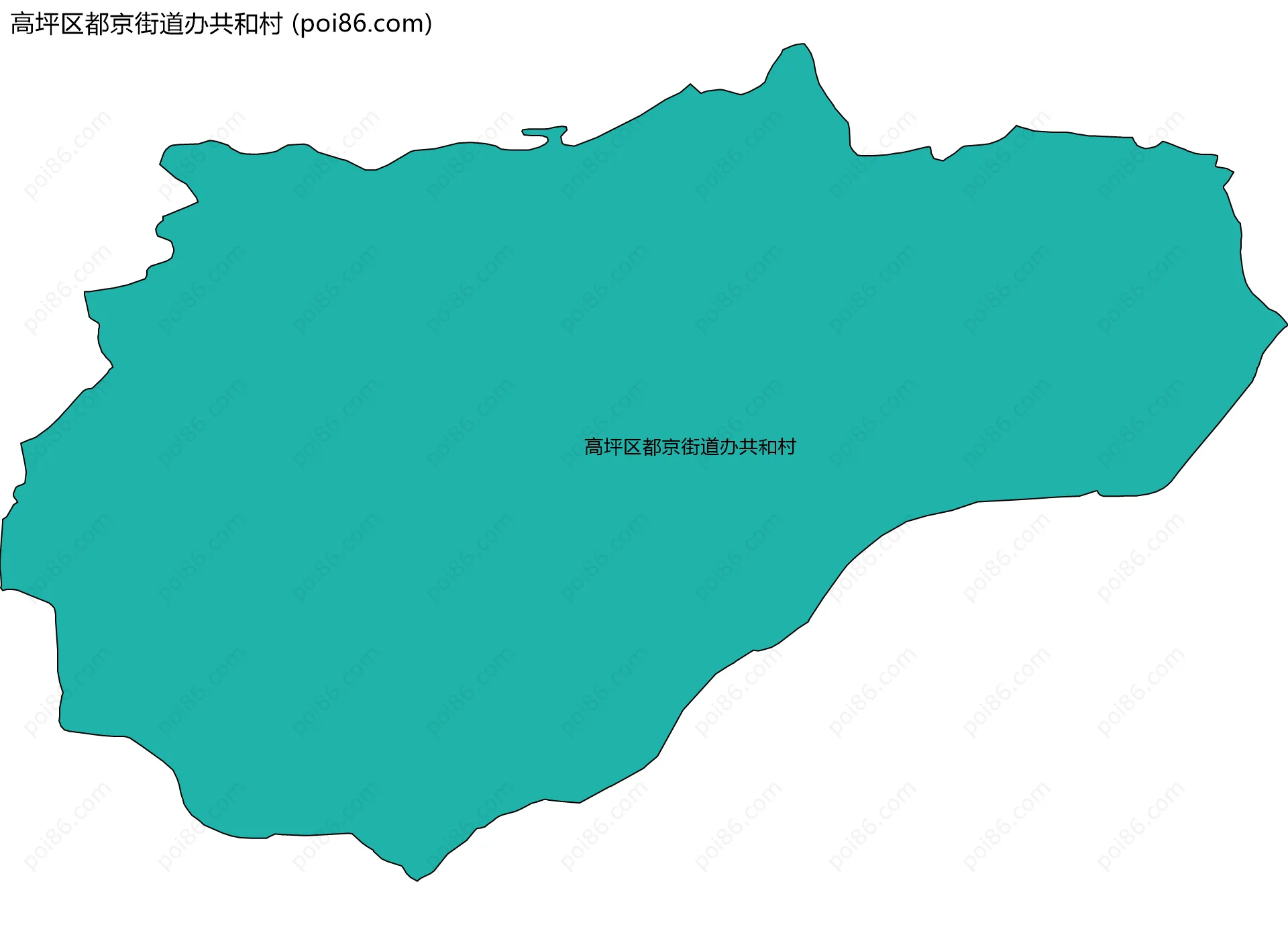 高坪区都京街道办共和村边界地图