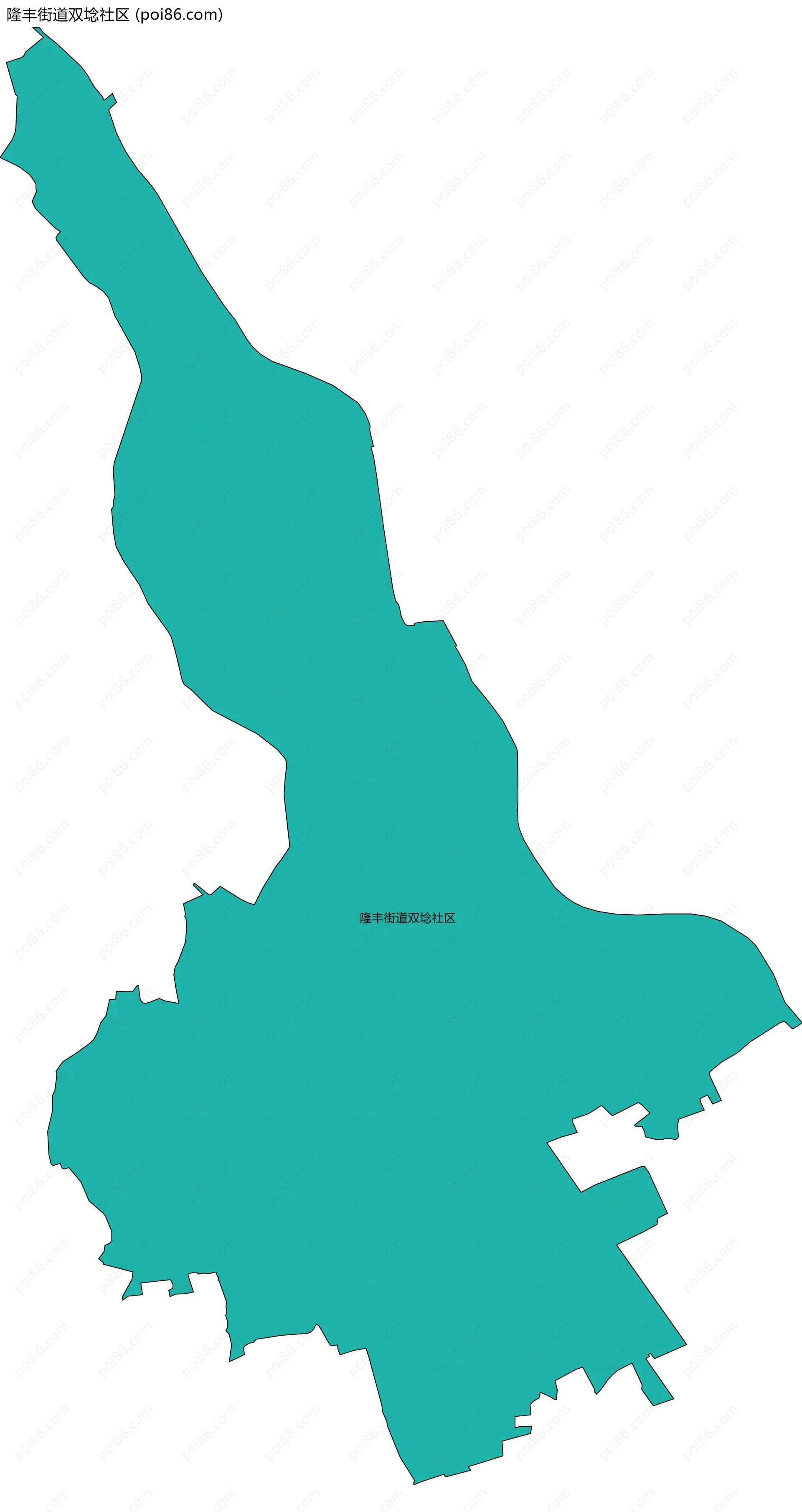 隆丰街道双埝社区边界地图