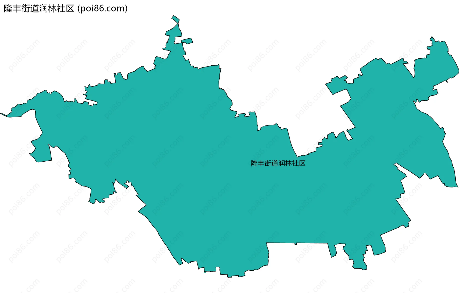 隆丰街道润林社区边界地图
