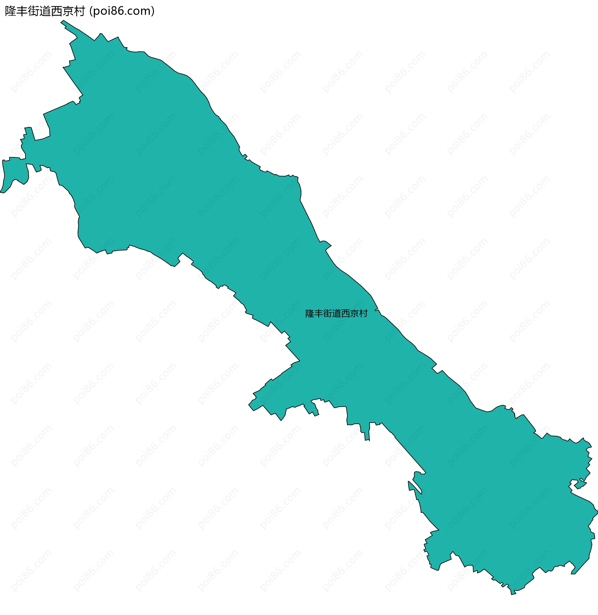 隆丰街道西京村边界地图