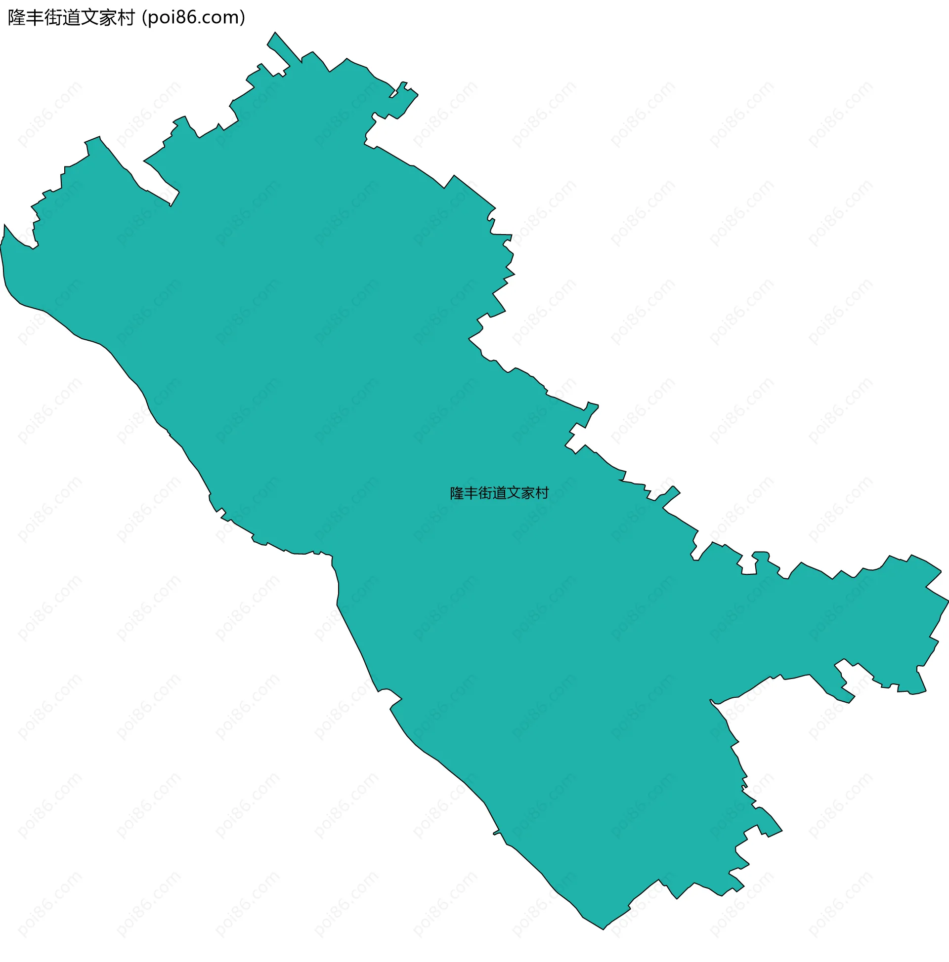 隆丰街道文家村边界地图