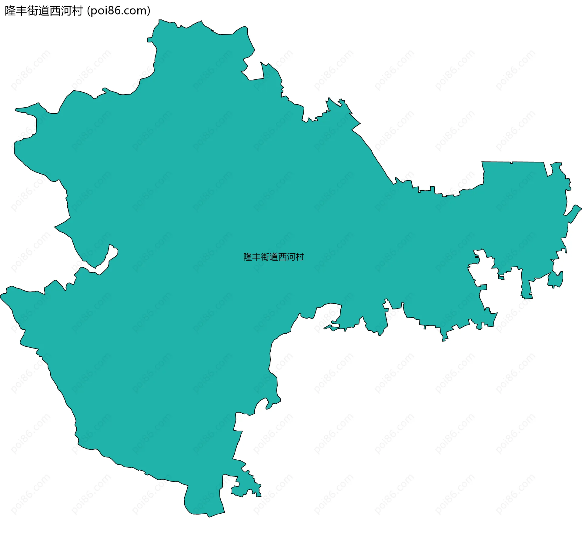 隆丰街道西河村边界地图