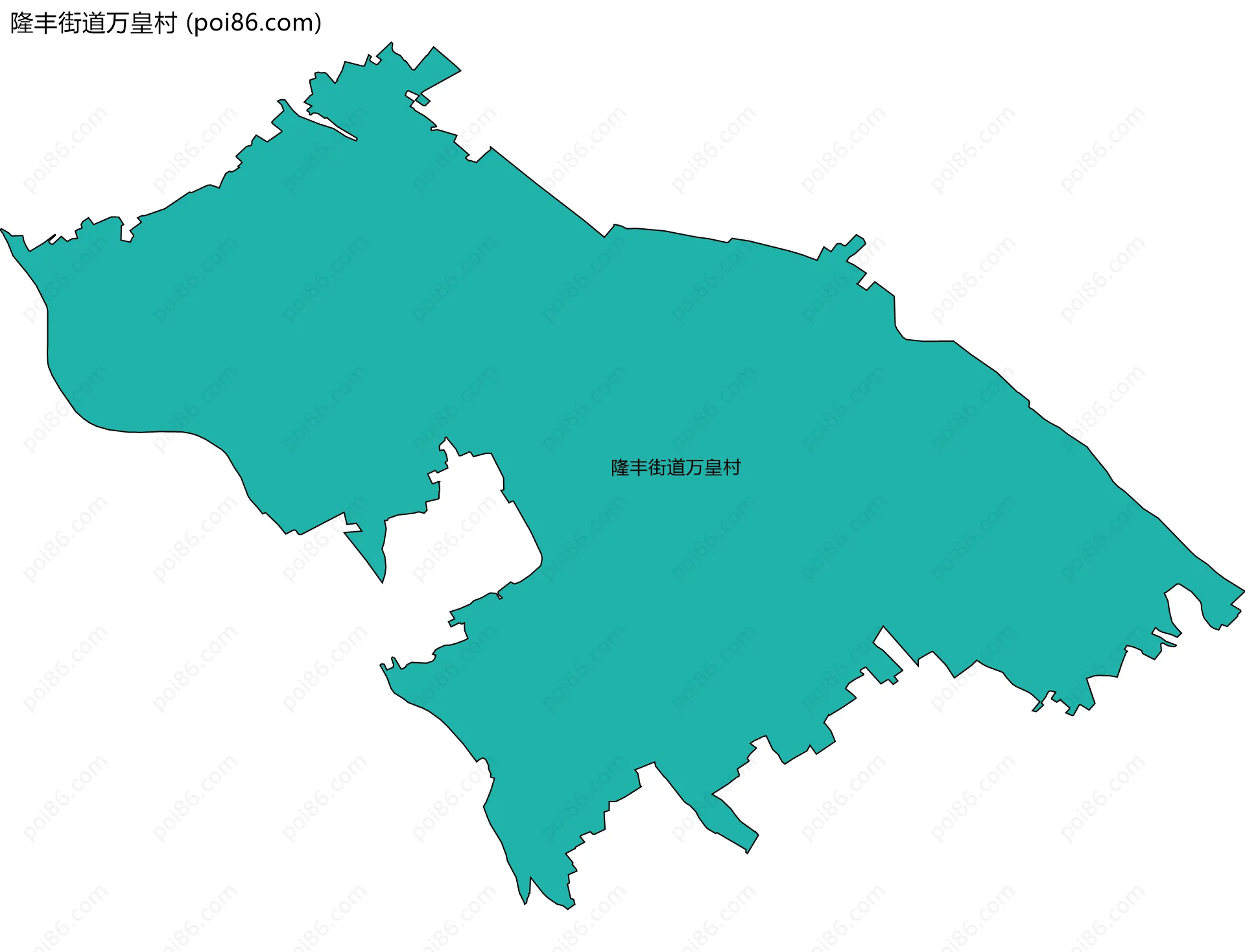 隆丰街道万皇村边界地图