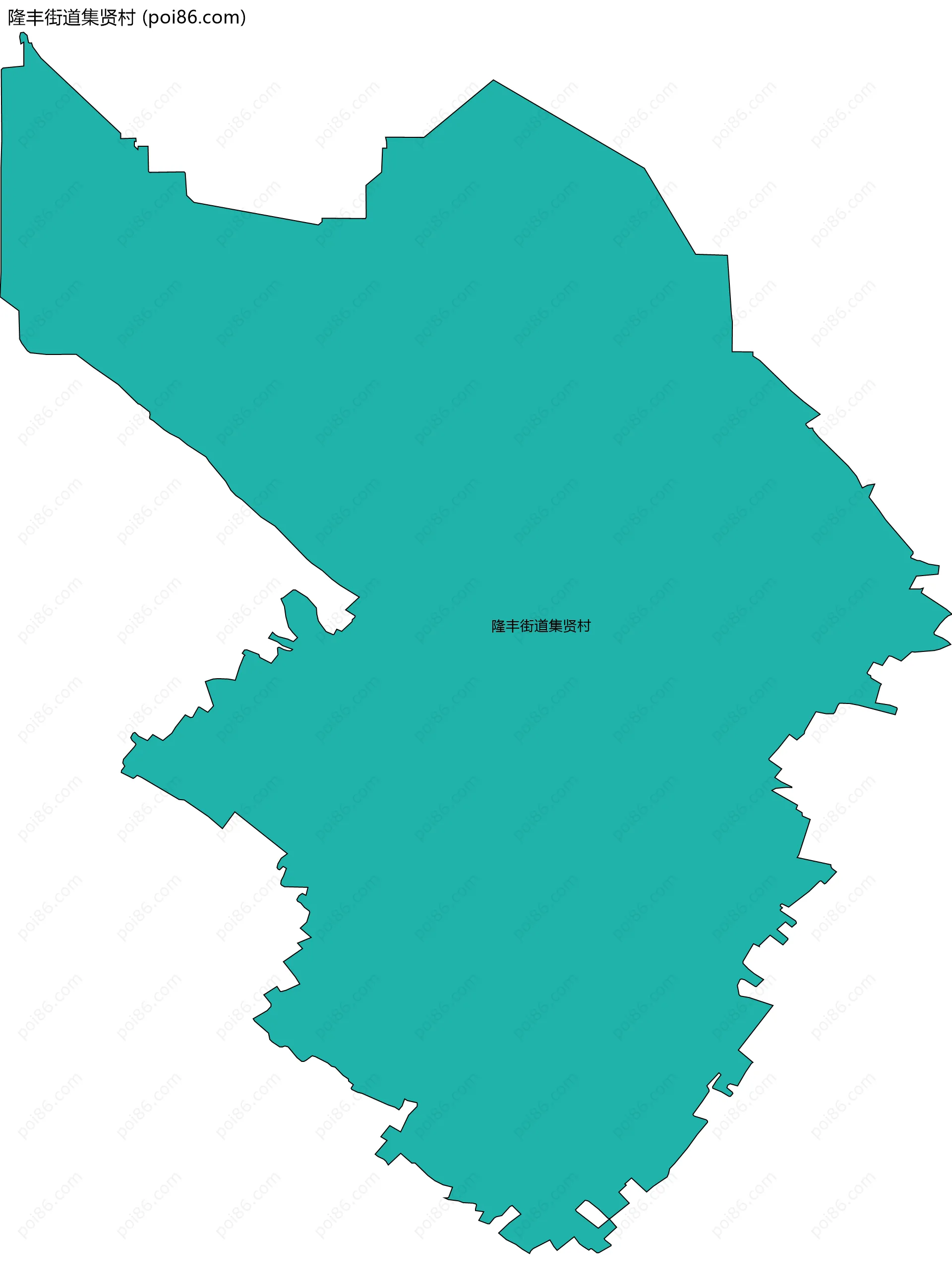 隆丰街道集贤村边界地图