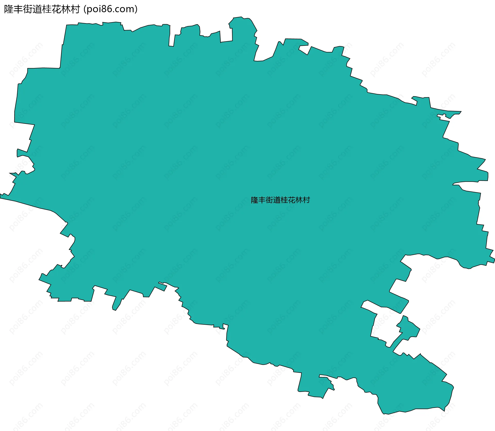 隆丰街道桂花林村边界地图