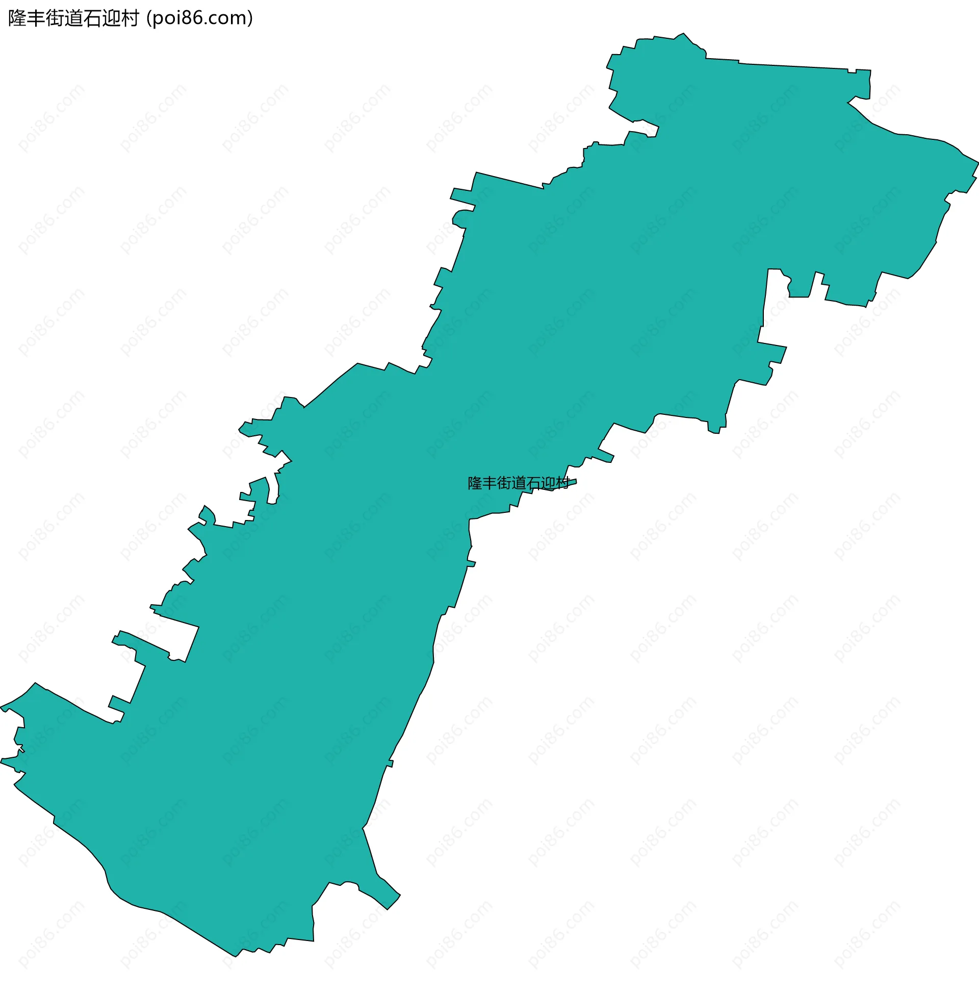 隆丰街道石迎村边界地图