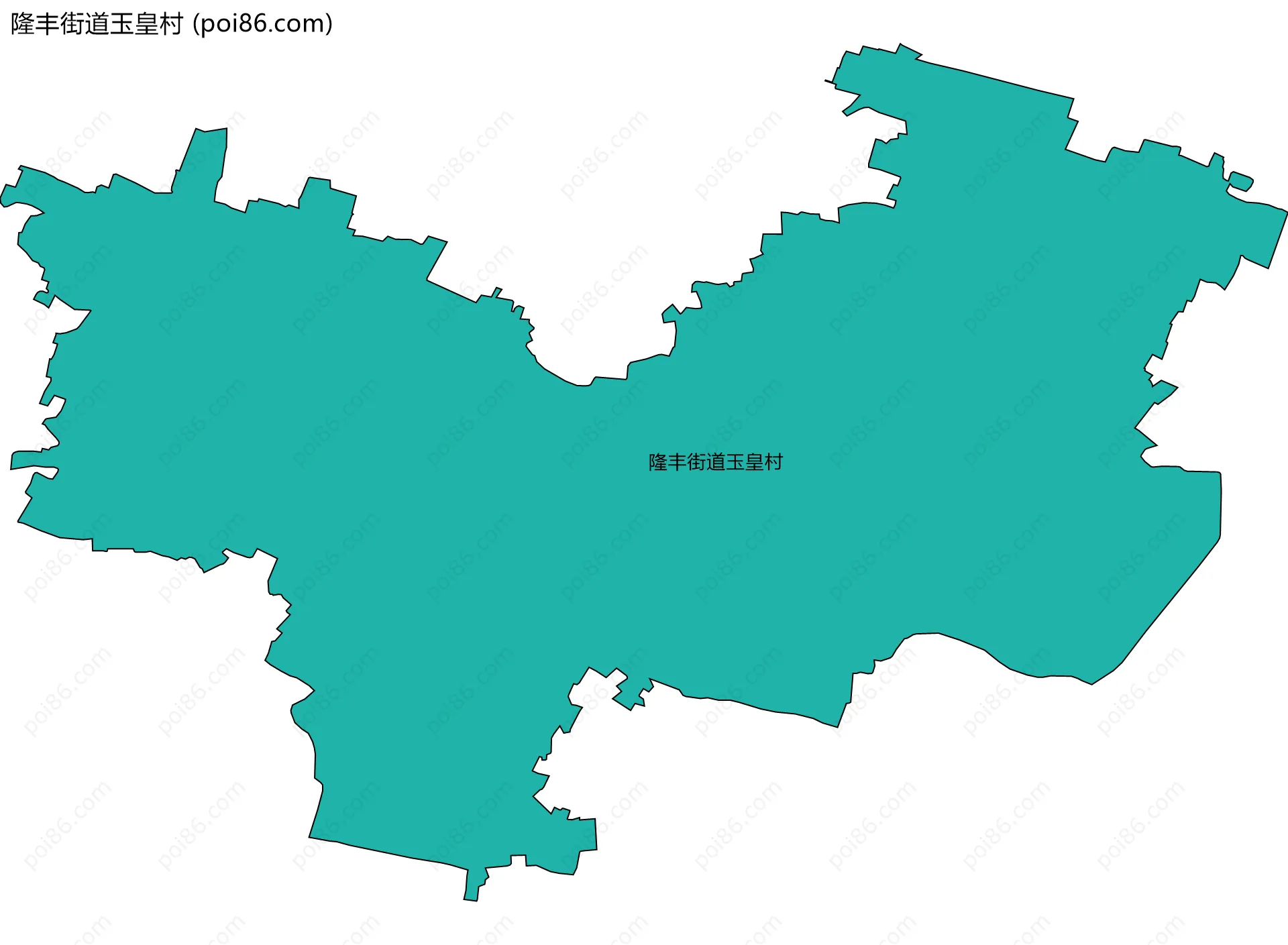 隆丰街道玉皇村边界地图