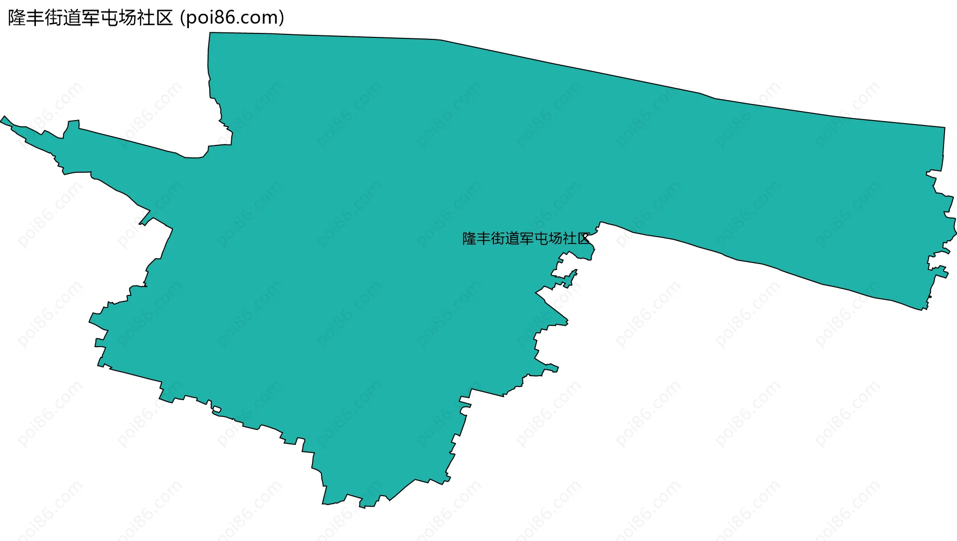 隆丰街道军屯场社区边界地图