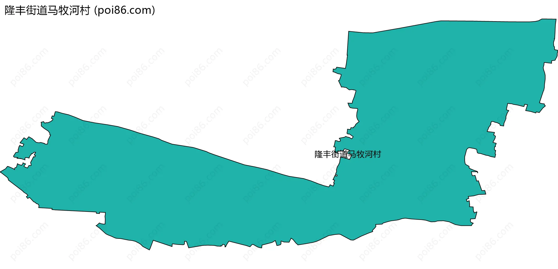 隆丰街道马牧河村边界地图
