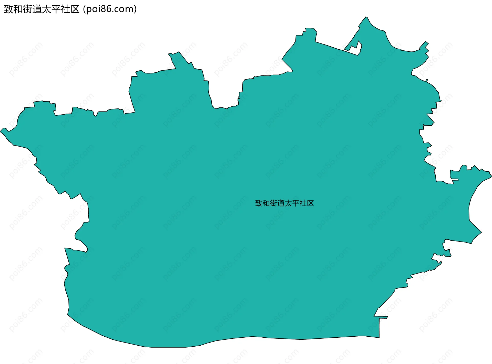 致和街道太平社区边界地图