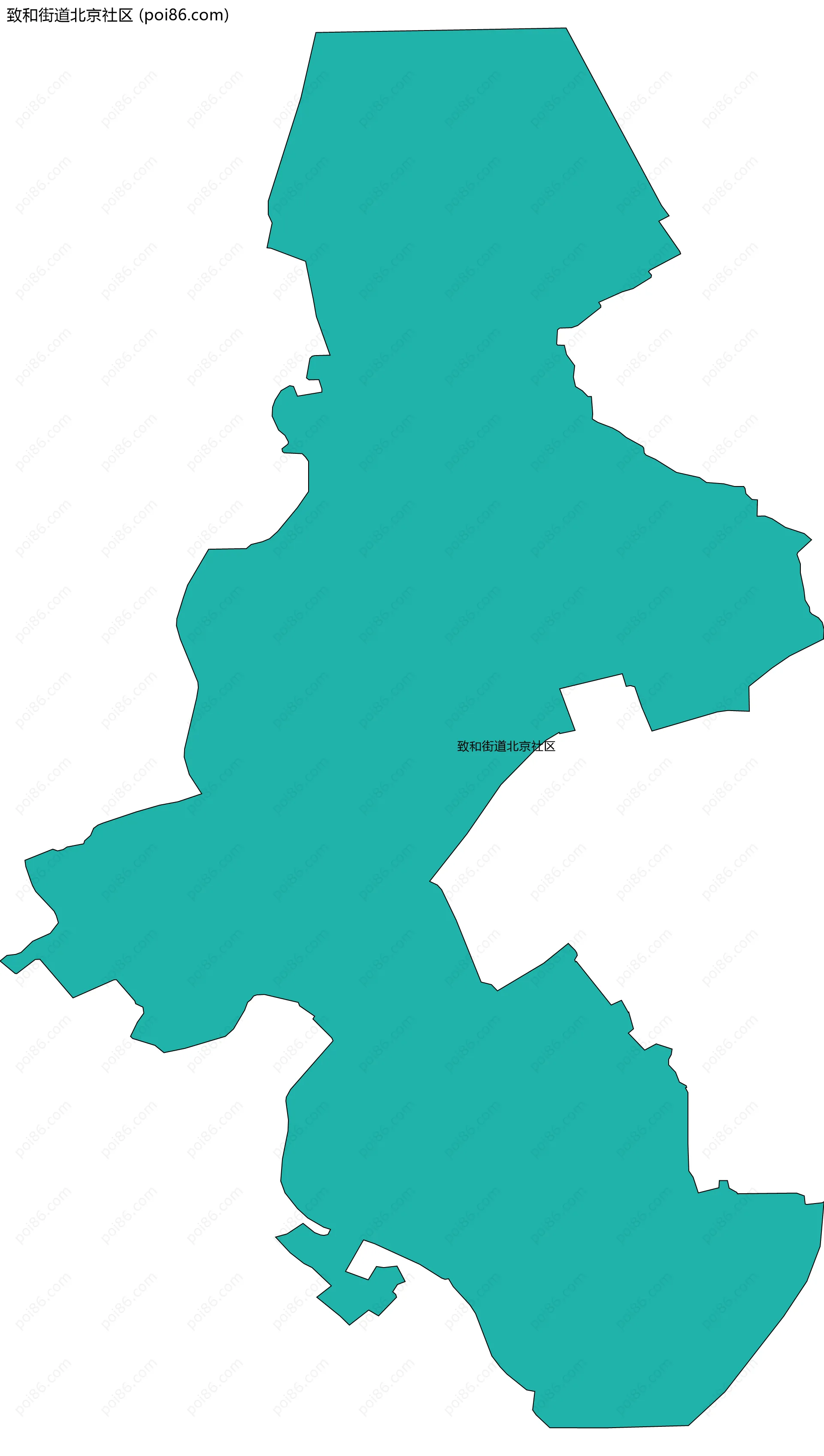 致和街道北京社区边界地图