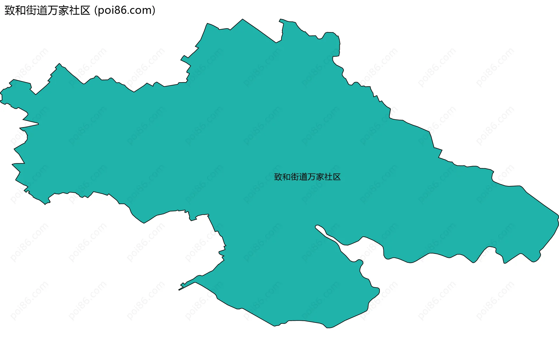 致和街道万家社区边界地图