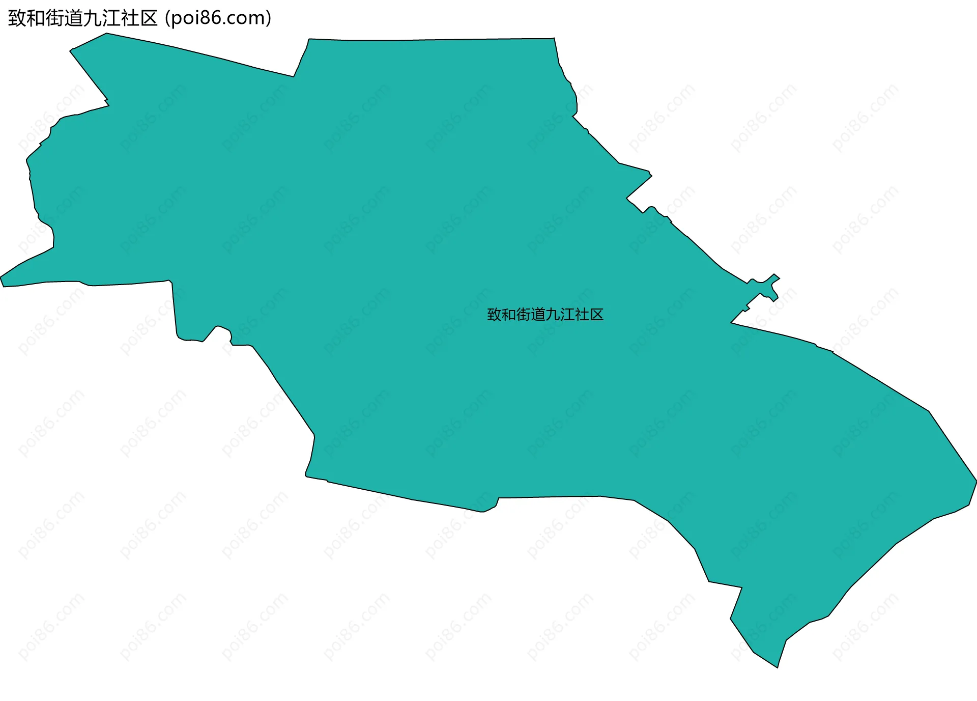致和街道九江社区边界地图