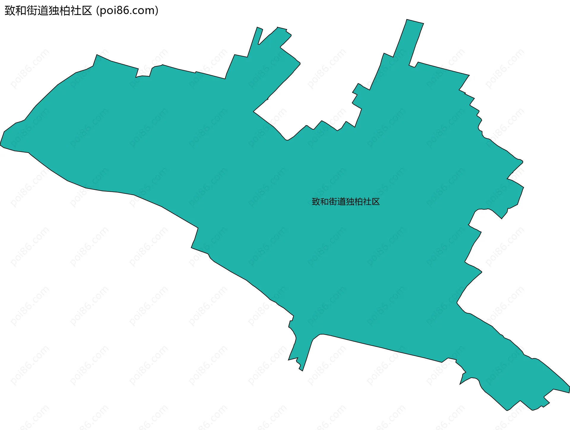 致和街道独柏社区边界地图