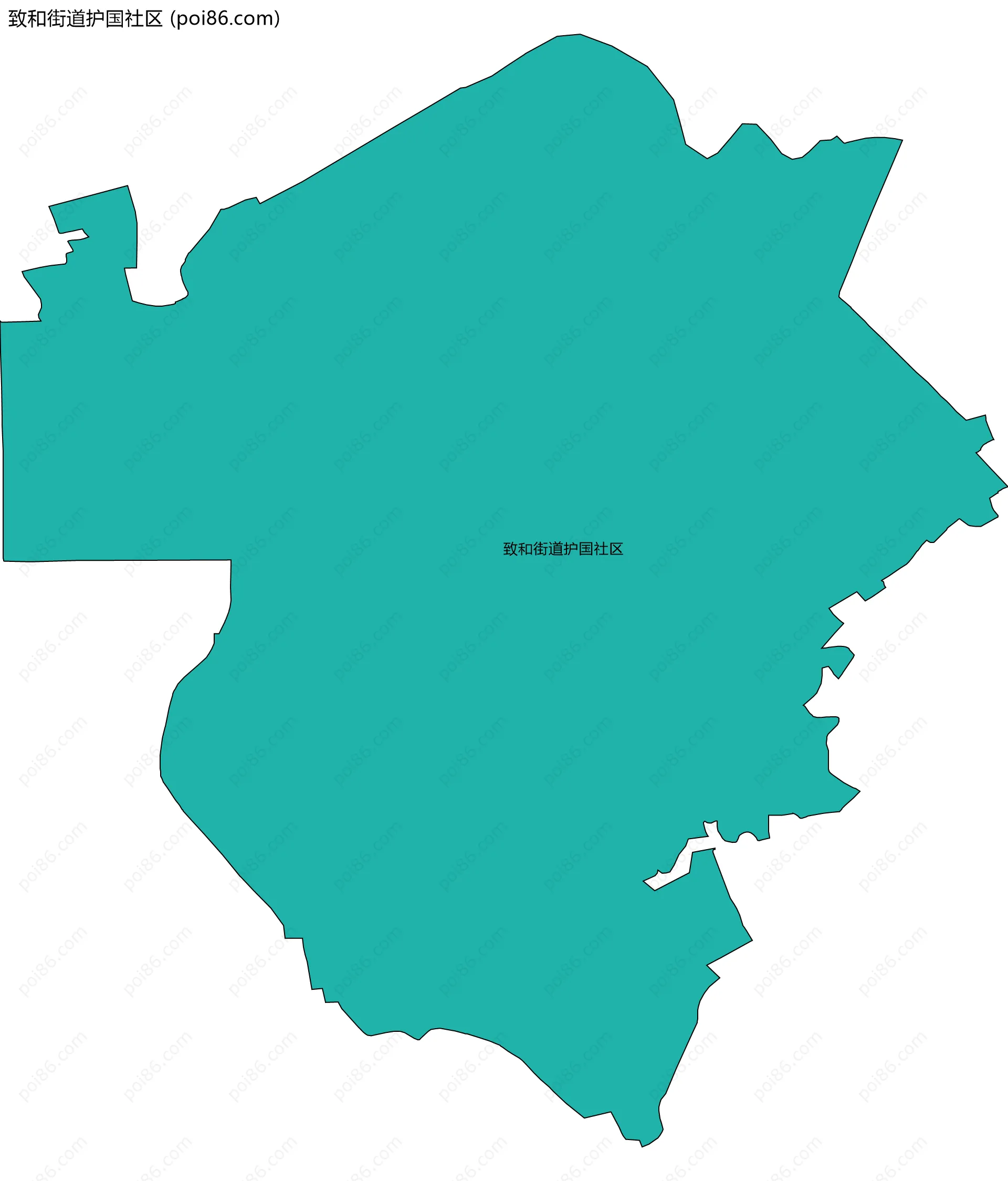 致和街道护国社区边界地图