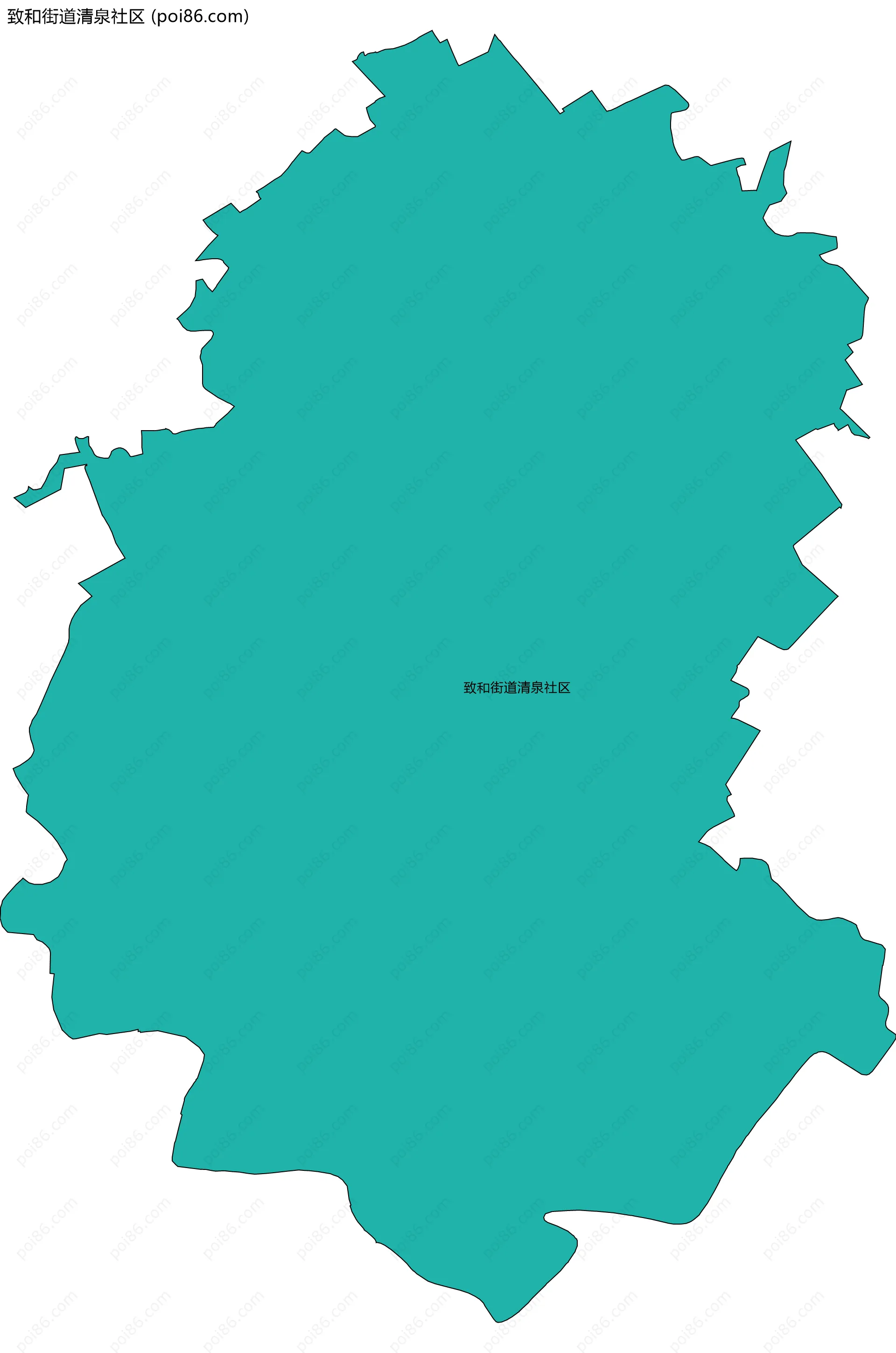 致和街道清泉社区边界地图