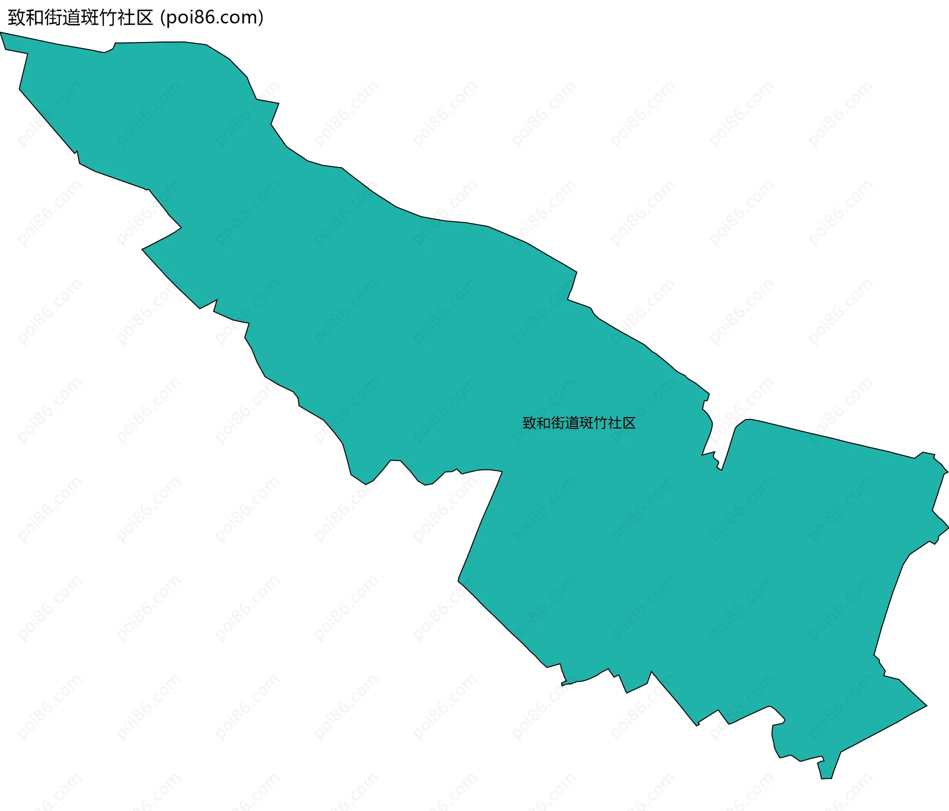致和街道斑竹社区边界地图