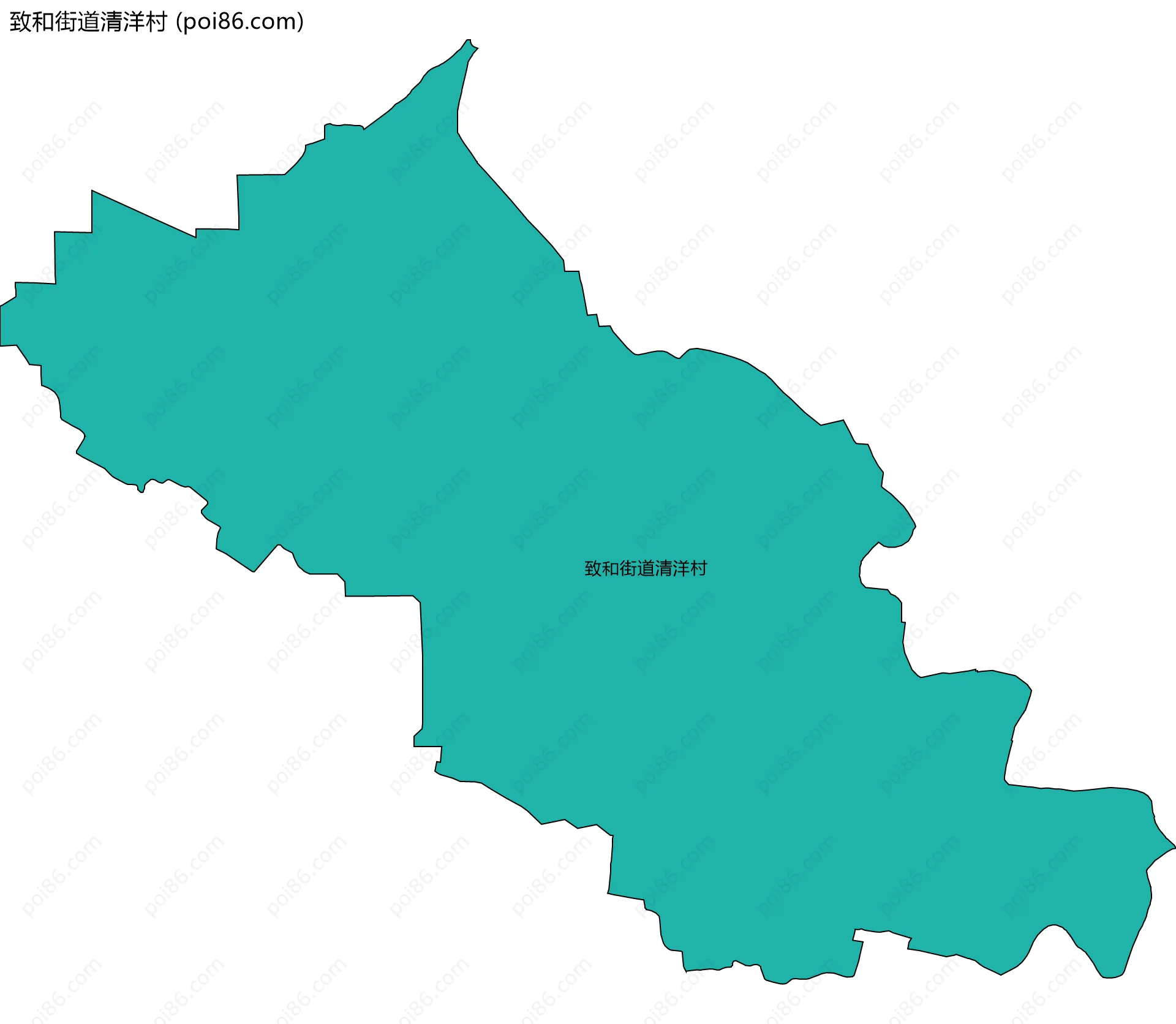 致和街道清洋村边界地图