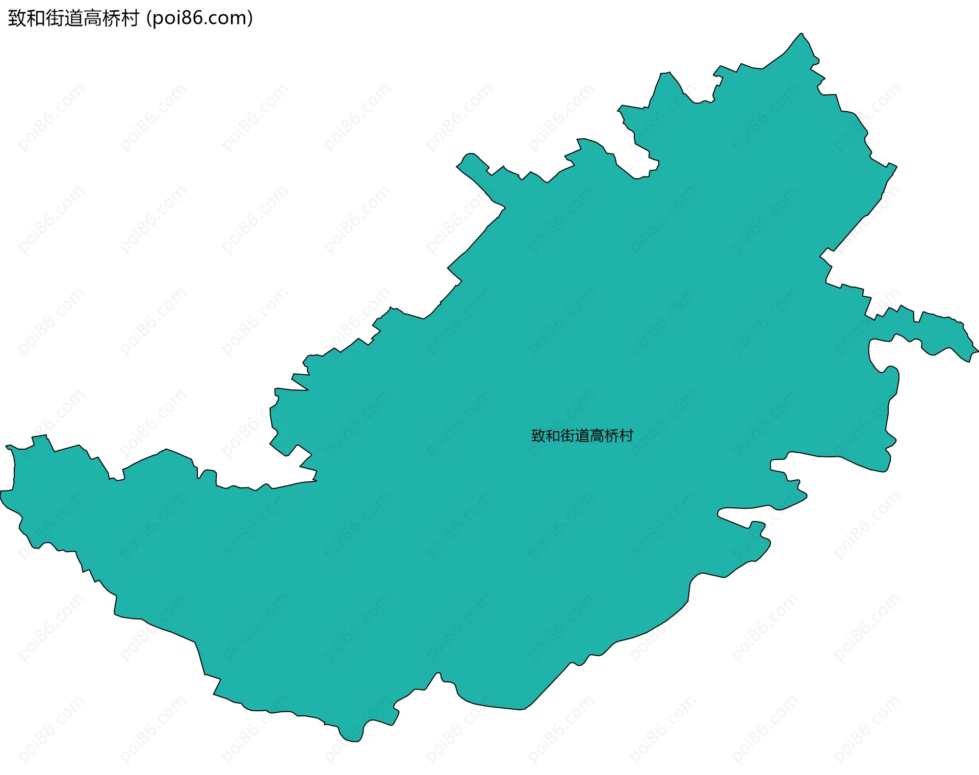 致和街道高桥村边界地图