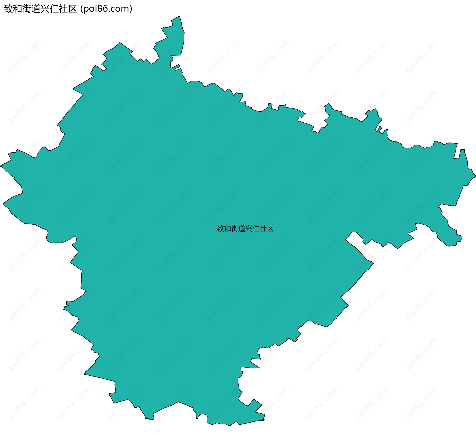 致和街道兴仁社区边界地图