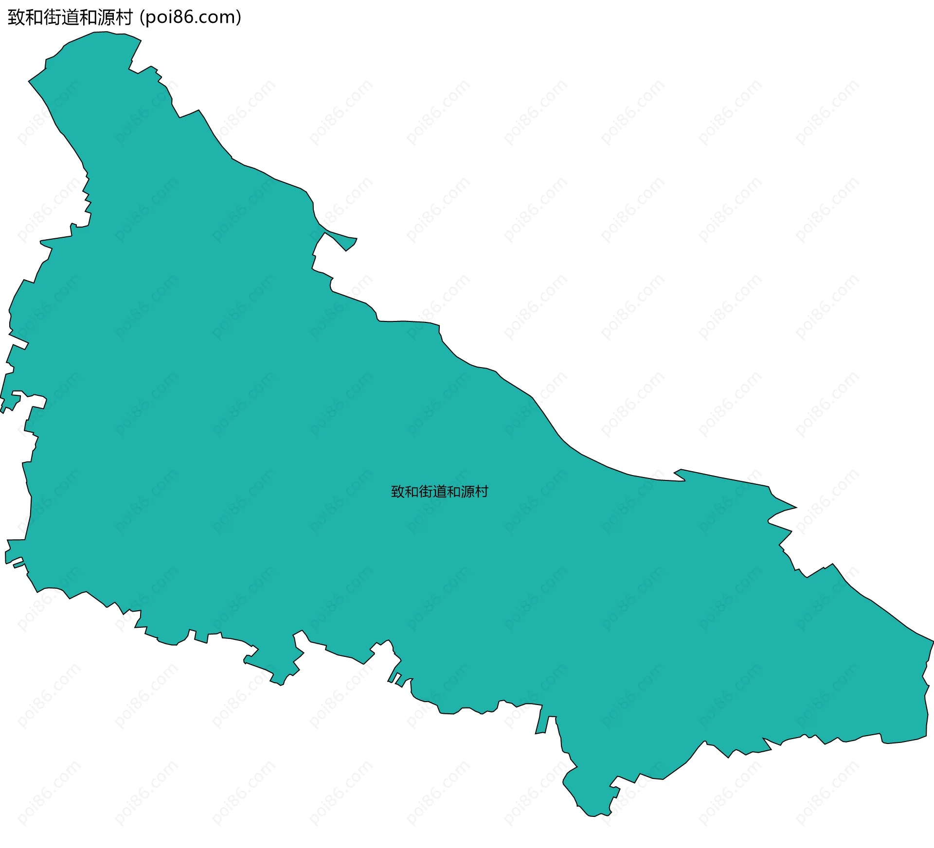 致和街道和源村边界地图